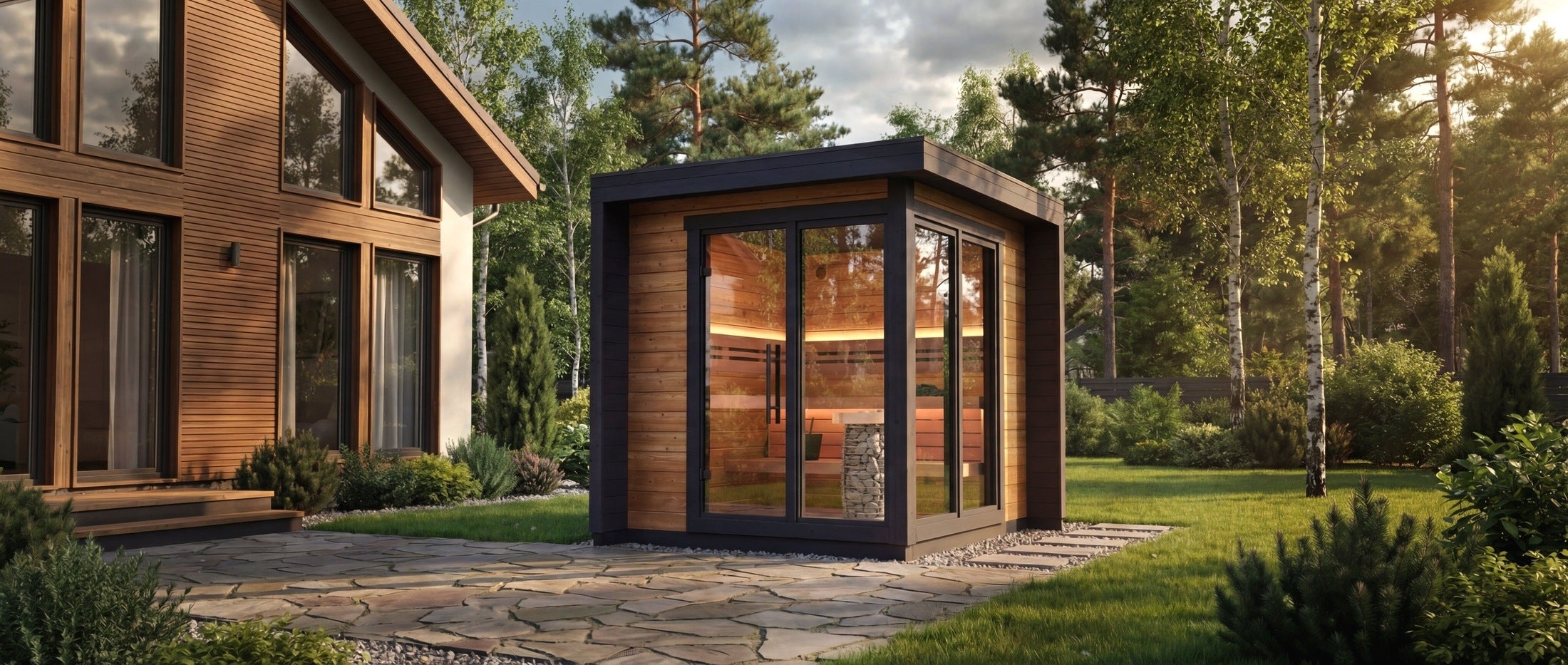 Leil Saunas Sauna Leil Patio S 4-5 Person Outdoor Sauna