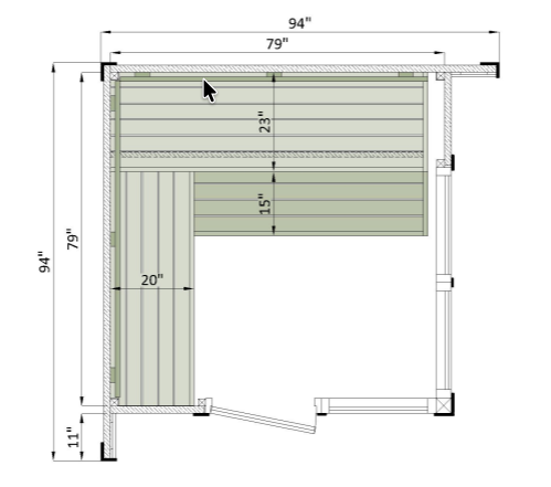 Leil Saunas Sauna Leil Patio S 4-5 Person Outdoor Sauna