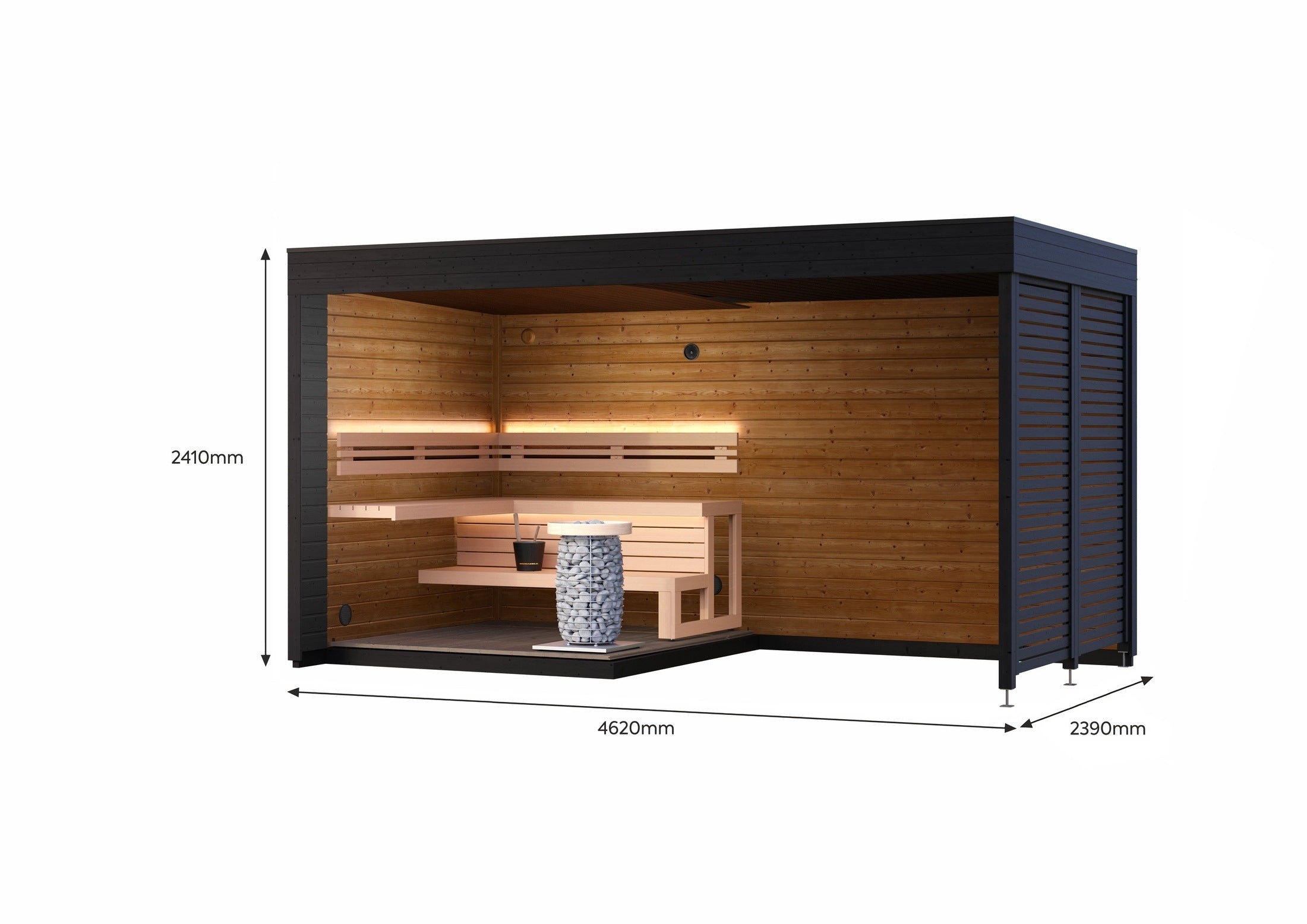Leil Saunas Sauna Leil Patio S Plus 4 Person Outdoor Sauna