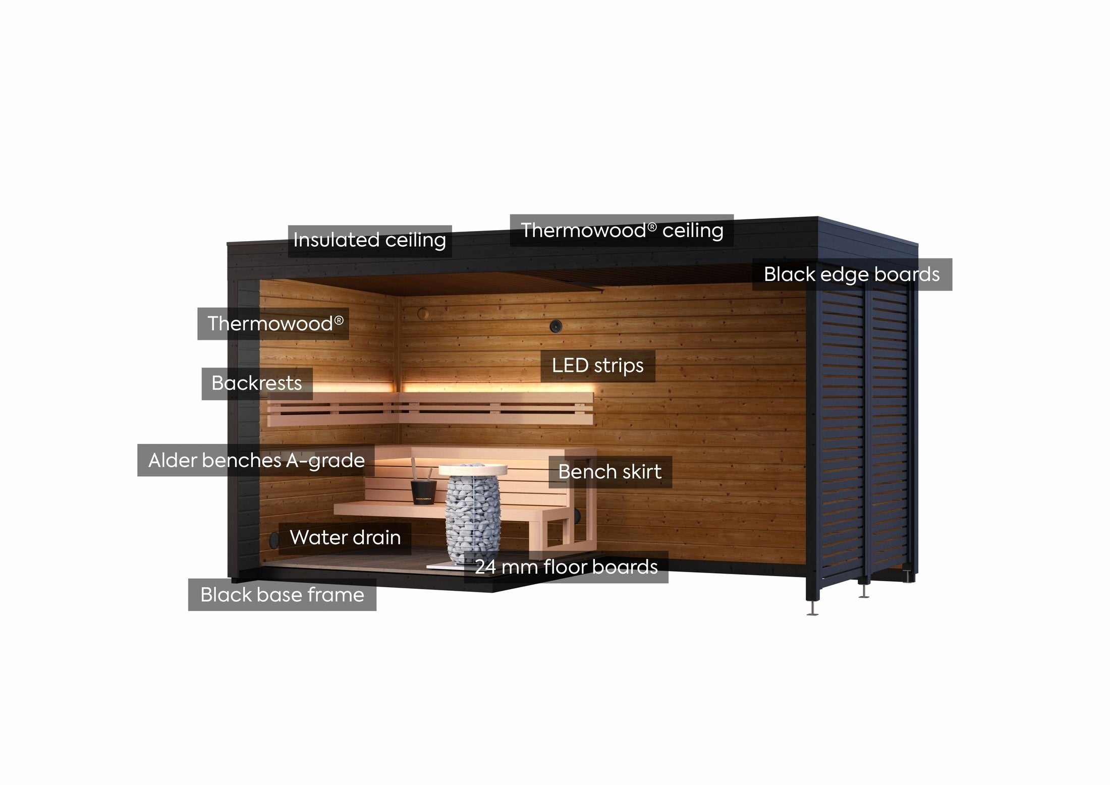 Leil Saunas Sauna Leil Patio S Plus 4 Person Outdoor Sauna