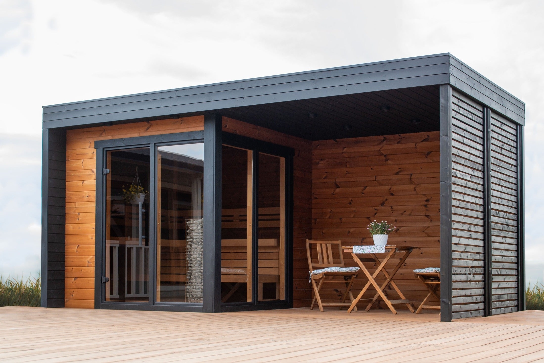 Leil Saunas Sauna Leil Patio S Plus 4 Person Outdoor Sauna