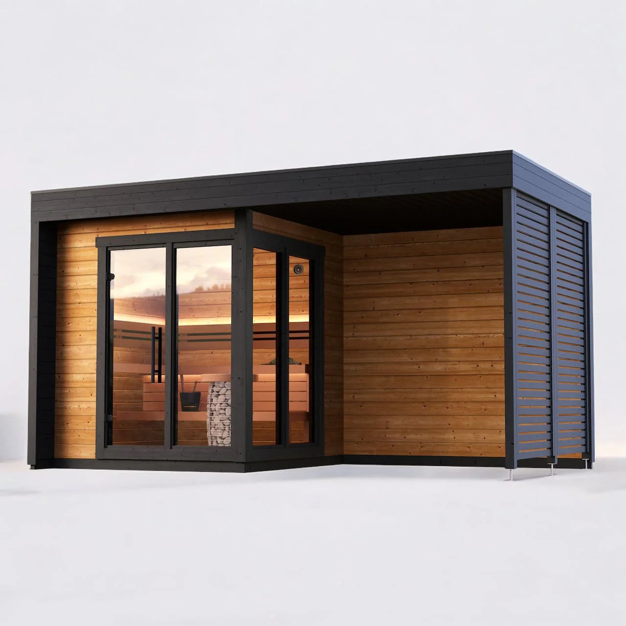 Leil Saunas Sauna Leil Patio S Plus 4 Person Outdoor Sauna