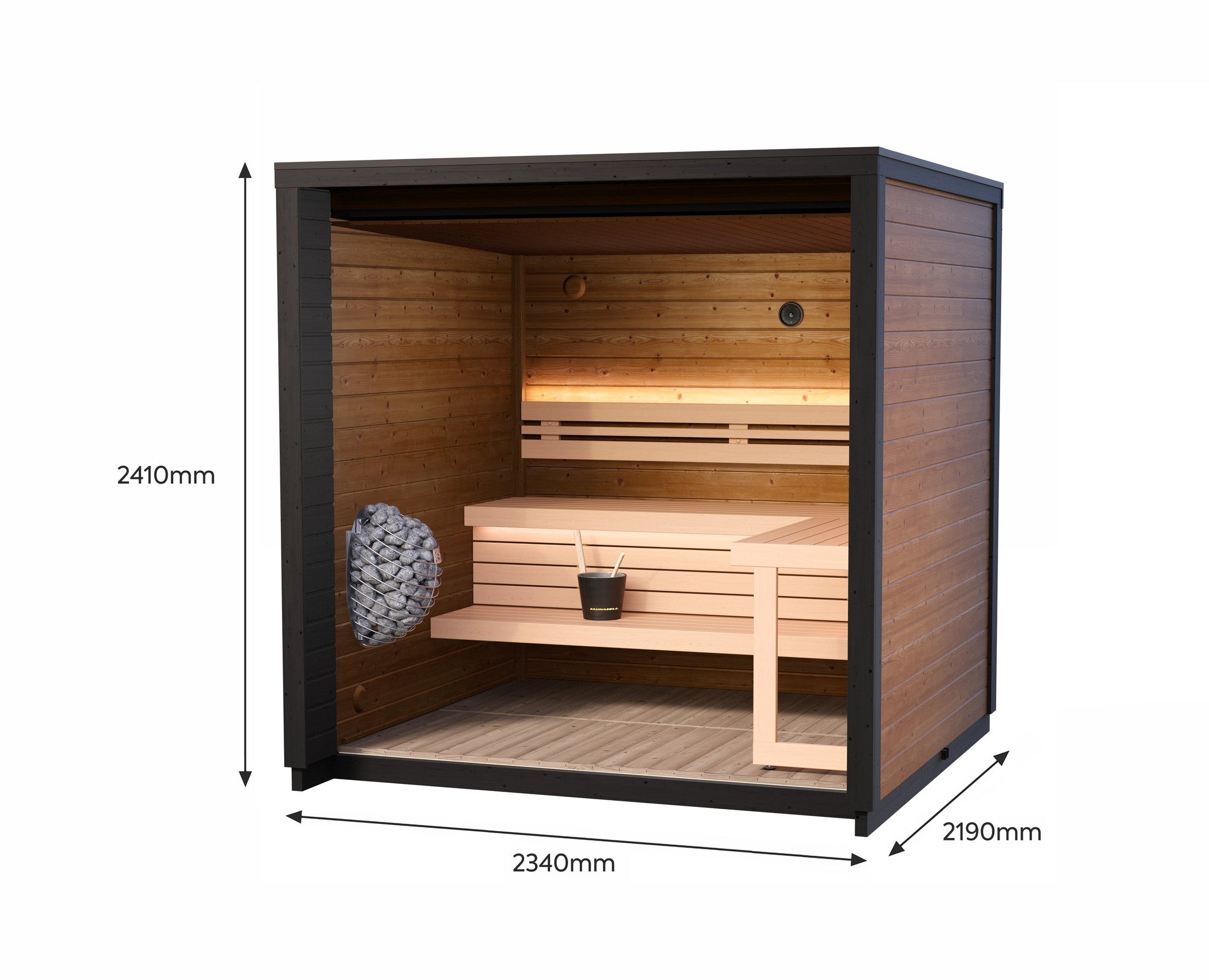Leil Saunas Sauna Leil Patio XS 4 Person Outdoor Sauna