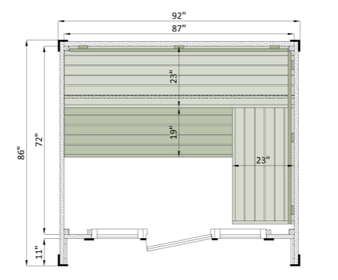 Leil Saunas Sauna Leil Patio XS 4 Person Outdoor Sauna