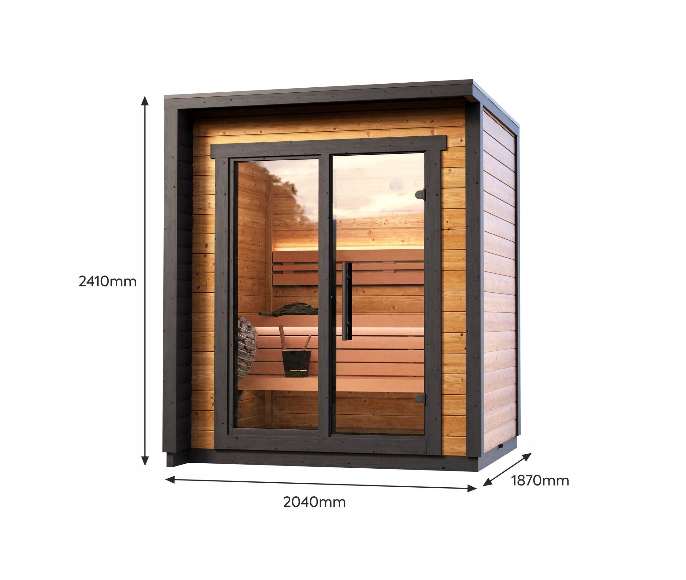 Leil Saunas Sauna Leil Patio XXS 3 Person Outdoor Sauna