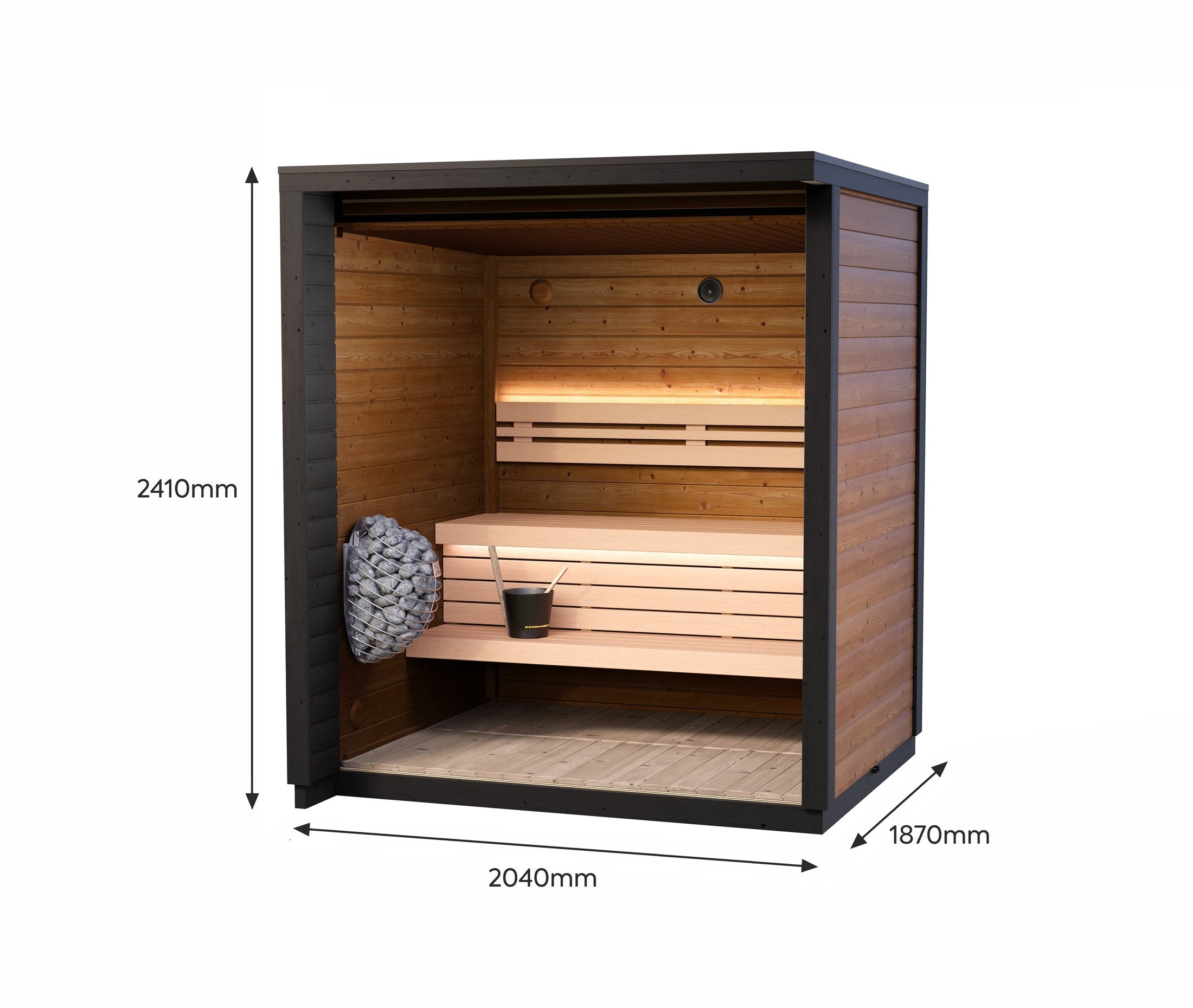 Leil Saunas Sauna Leil Patio XXS 3 Person Outdoor Sauna