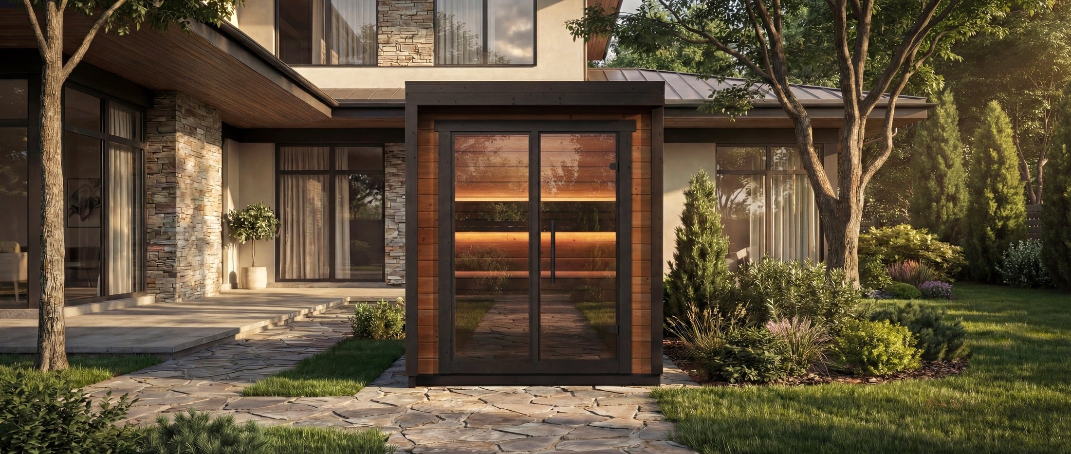 Leil Saunas Sauna Leil Patio XXS 3 Person Outdoor Sauna