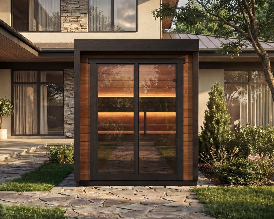 Leil Saunas Sauna Leil Patio XXS 3 Person Outdoor Sauna