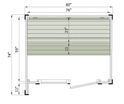 Leil Saunas Sauna Leil Patio XXS 3 Person Outdoor Sauna