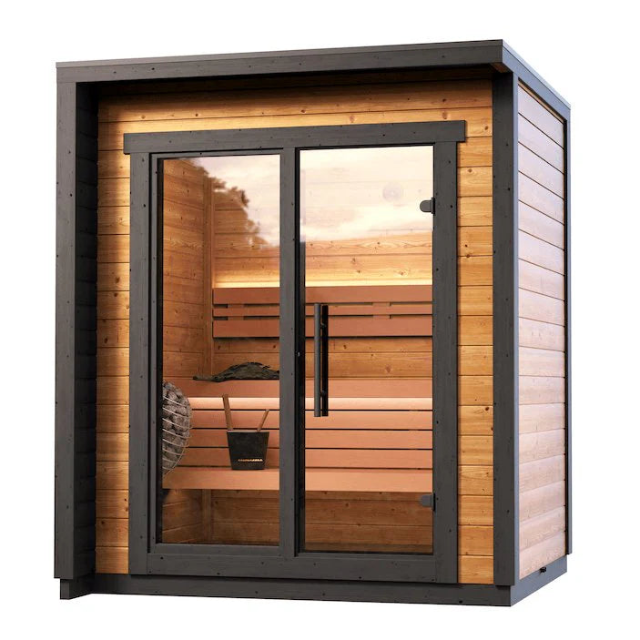 Leil Saunas Sauna Leil Patio XXS 3 Person Outdoor Sauna