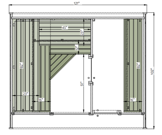 Leil Saunas Sauna Leil Round Cube Double Outdoor Sauna with Changing Room 5-6 Person