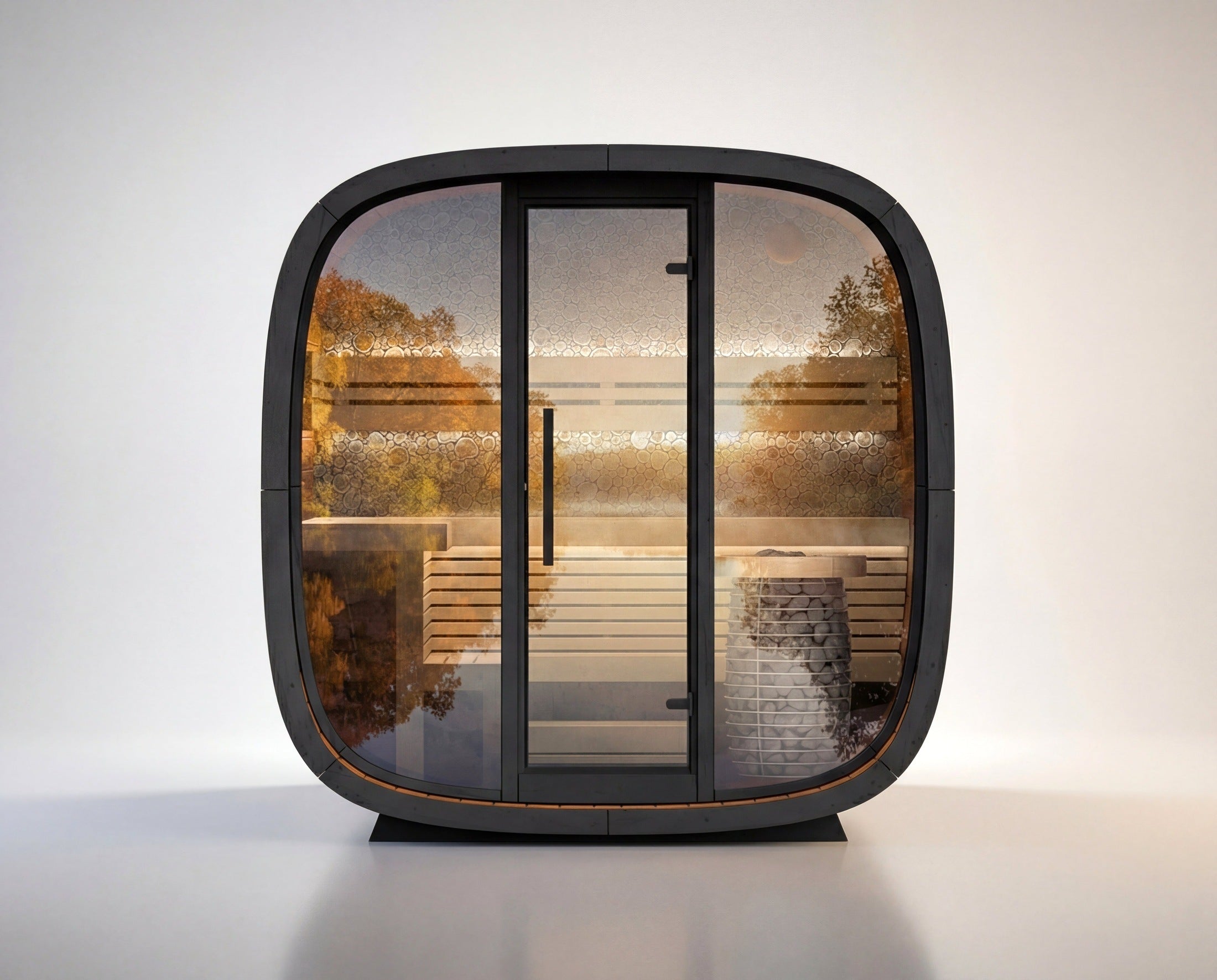 Leil Saunas Sauna Leil Round Cube Mini Outdoor Sauna 4-5 Person