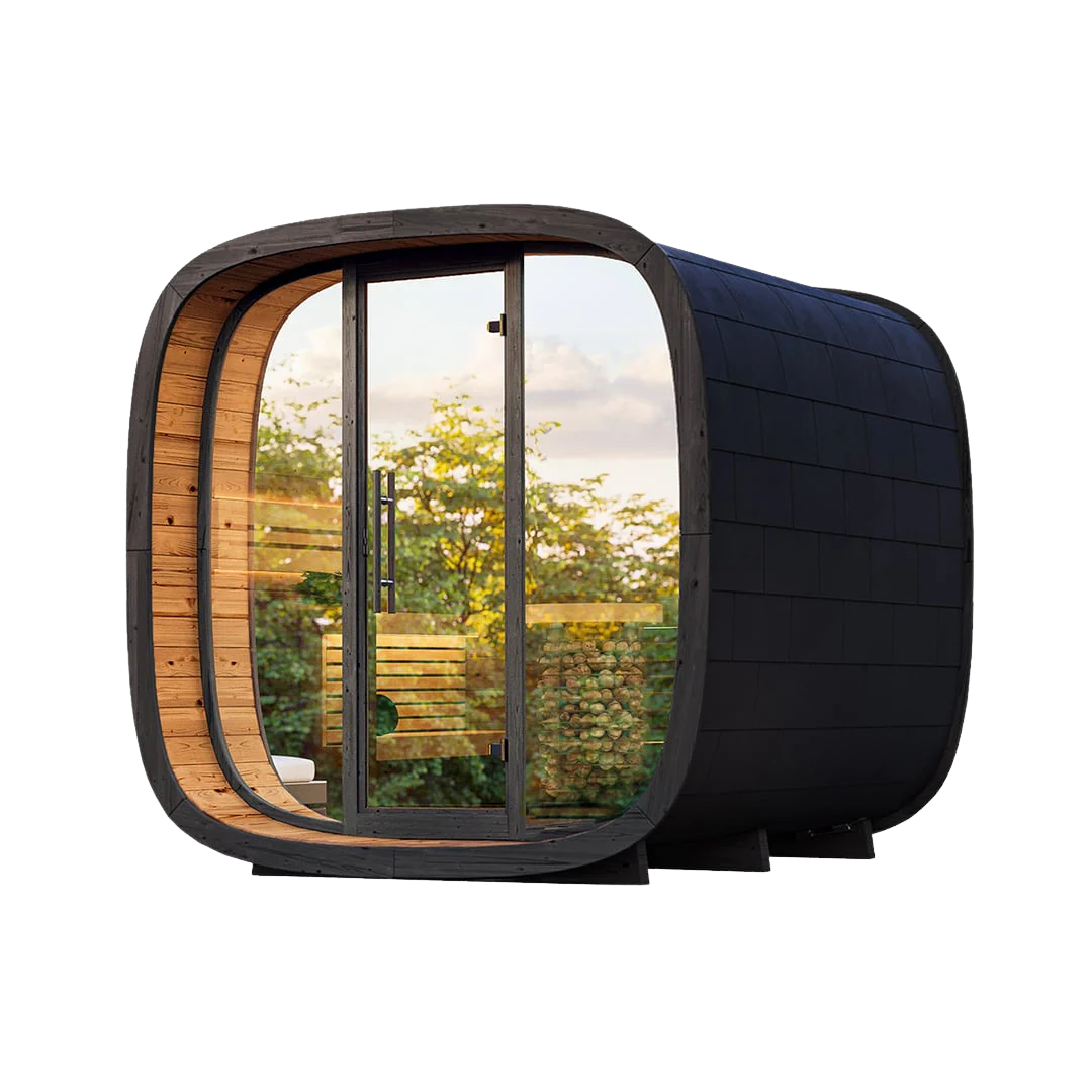 Leil Saunas Sauna Leil Round Cube Mini Outdoor Sauna 4-5 Person