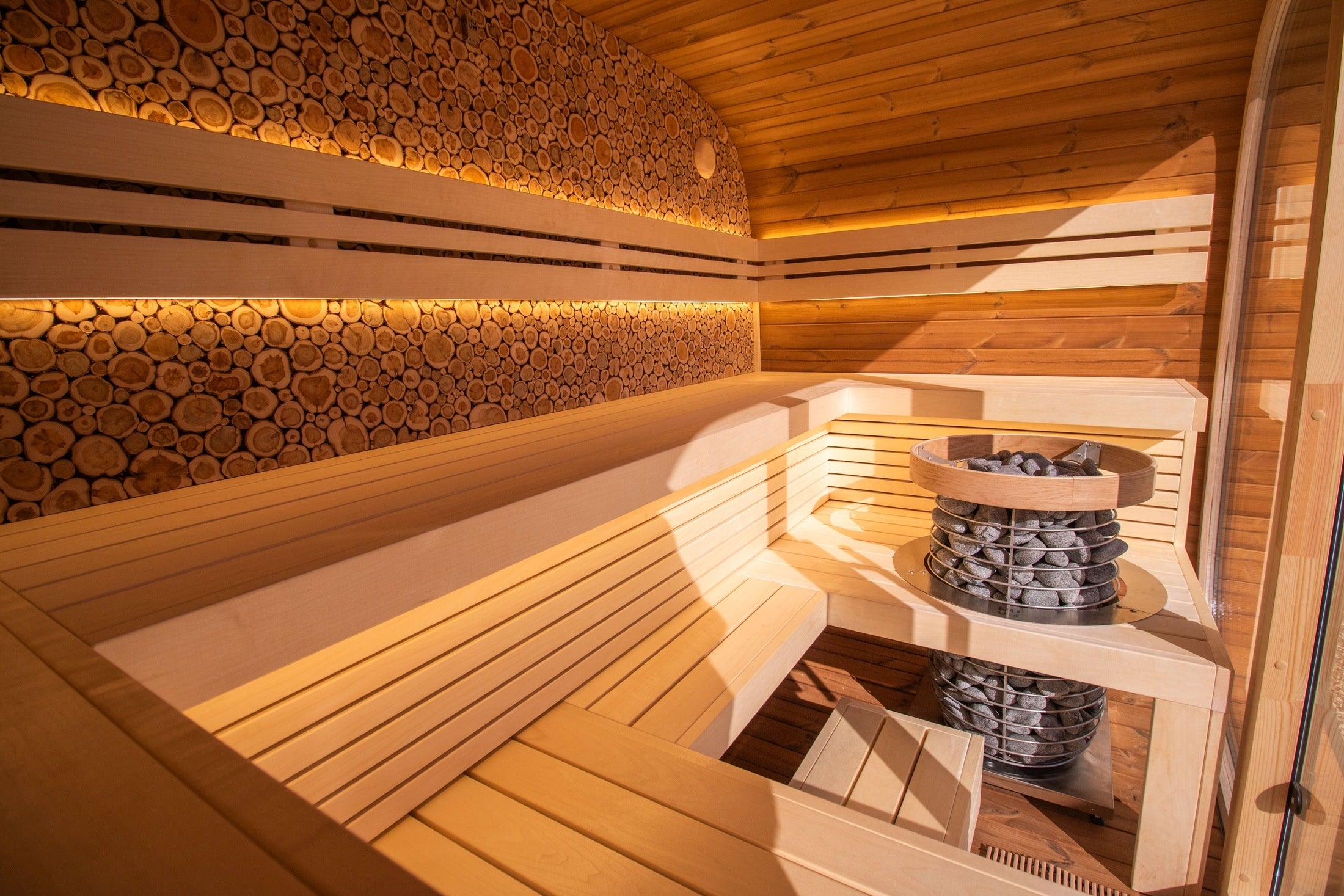 Leil Saunas Sauna Leil Round Cube Relax Outdoor Sauna 6 Person