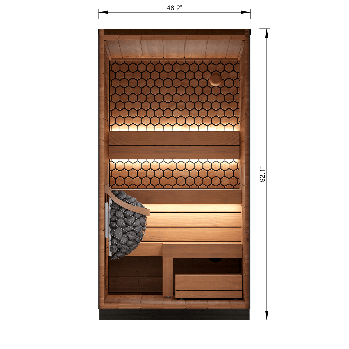 Leil Saunas Sauna Leil Viva 120 1 Person Outdoor Sauna Kit
