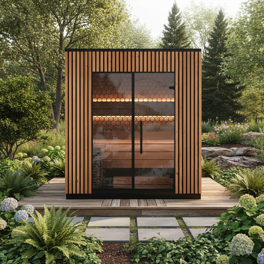 Leil Saunas Sauna Leil Viva 210 4 Person Outdoor Sauna Kit