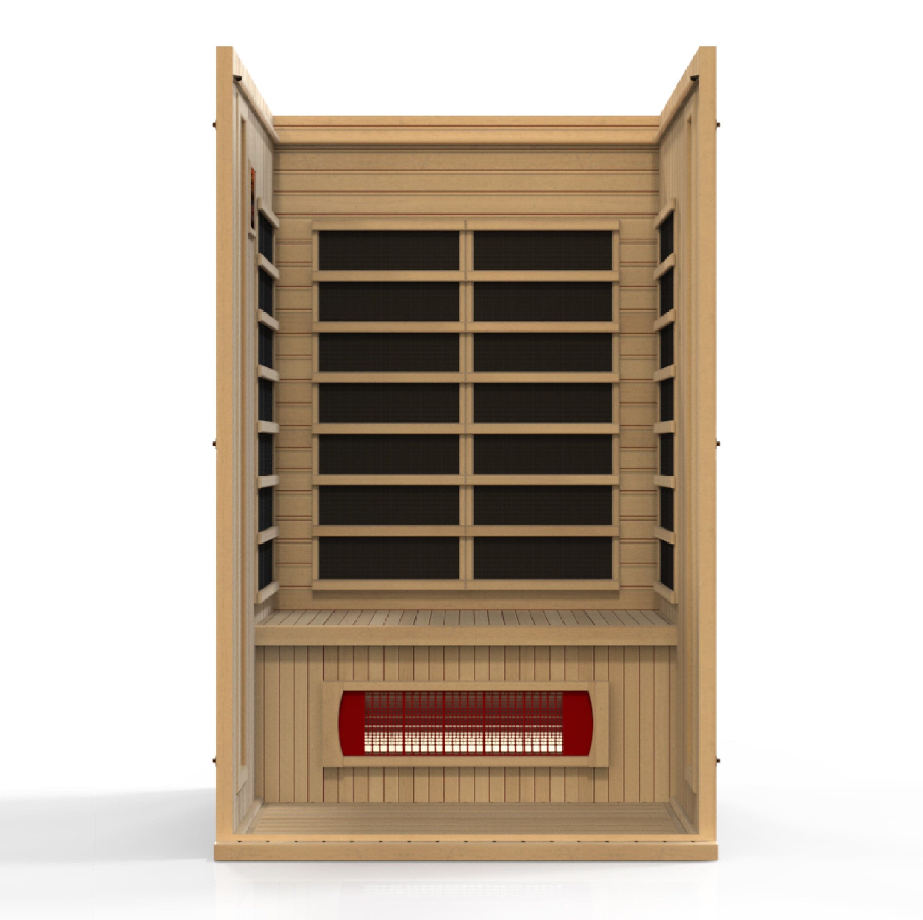 Maxxus Saunas Maxxus 2-Person "Serenity" Dual Tech Low EMF FAR Infrared Sauna Canadian Hemlock MX-LS2-01