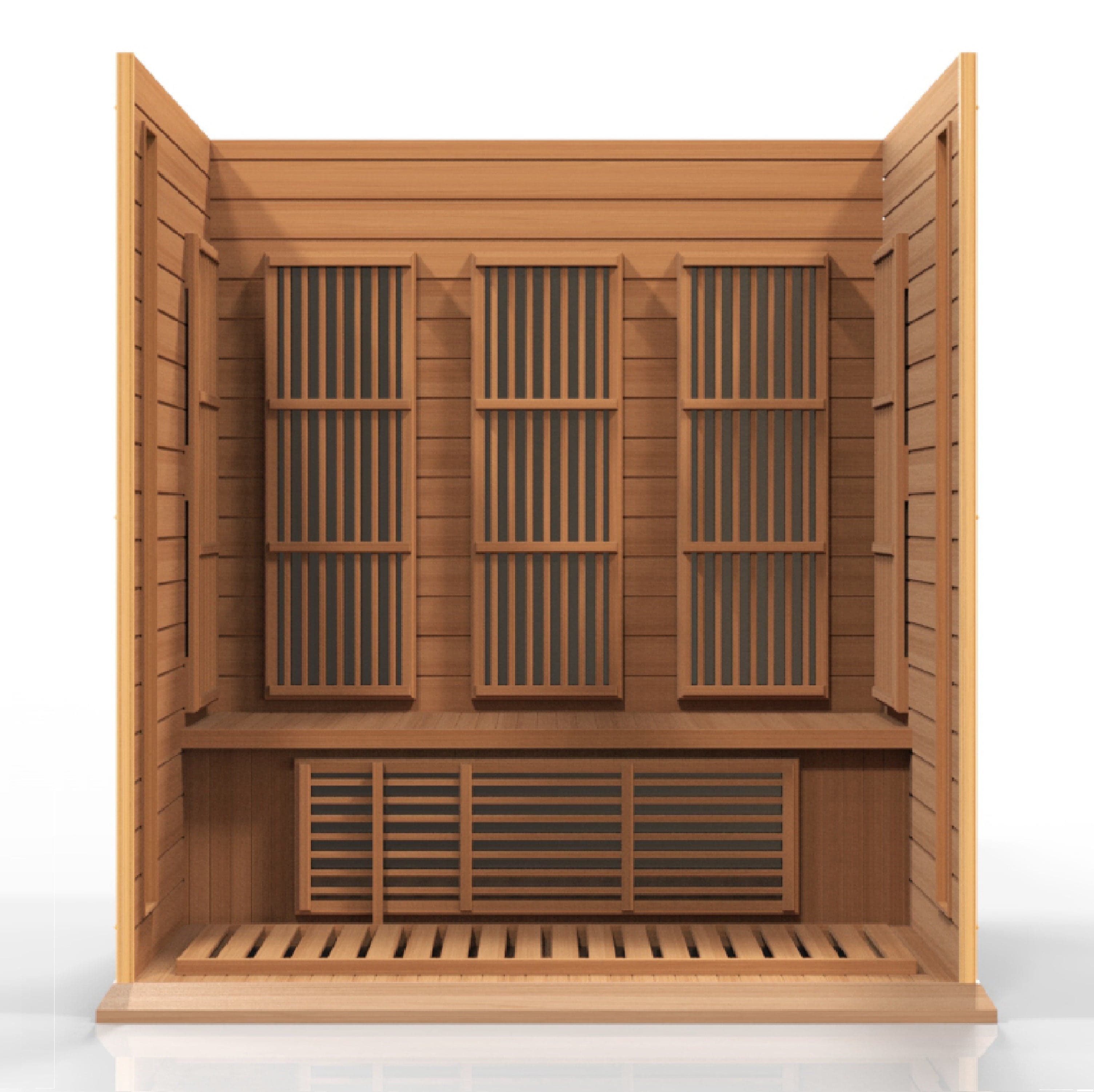 Maxxus Saunas Maxxus 3-Person "Montilemar Edition" Near Zero EMF FAR Infrared Sauna Canadian Red Cedar MX-K306-01-ZF CED