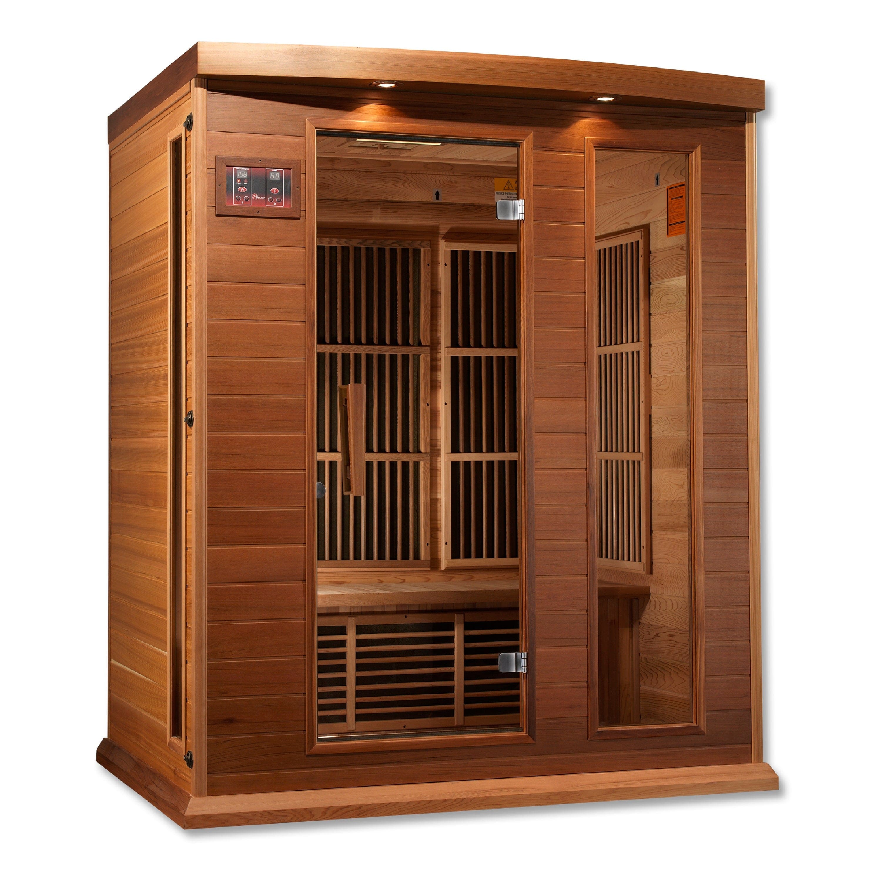 Maxxus Saunas Maxxus 3-Person "Montilemar Edition" Near Zero EMF FAR Infrared Sauna Canadian Red Cedar MX-K306-01-ZF CED