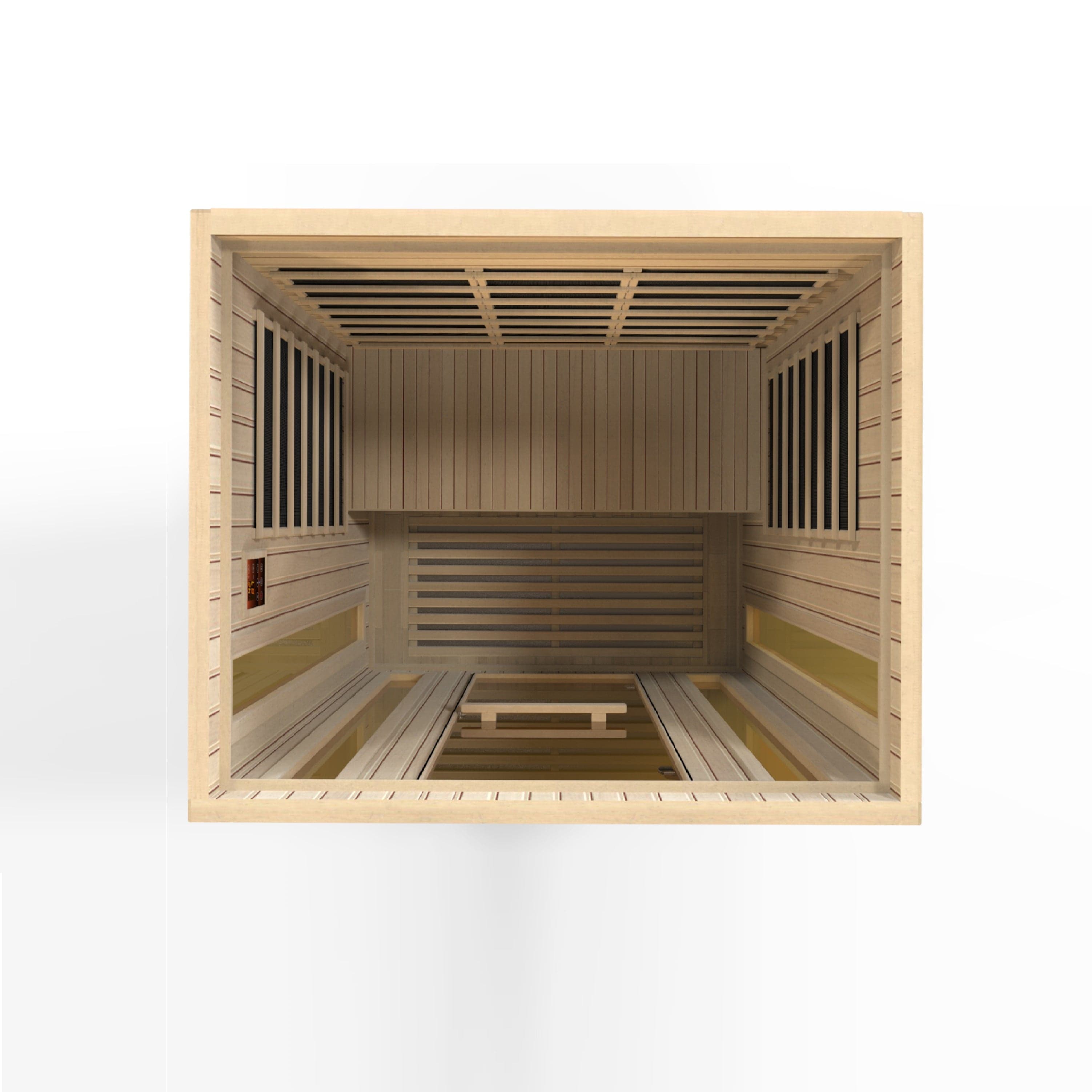 Maxxus Saunas Maxxus 3-Person "Trinity" Dual TechLow EMF FAR Infrared Sauna Canadian Hemlock MX-LS3-01