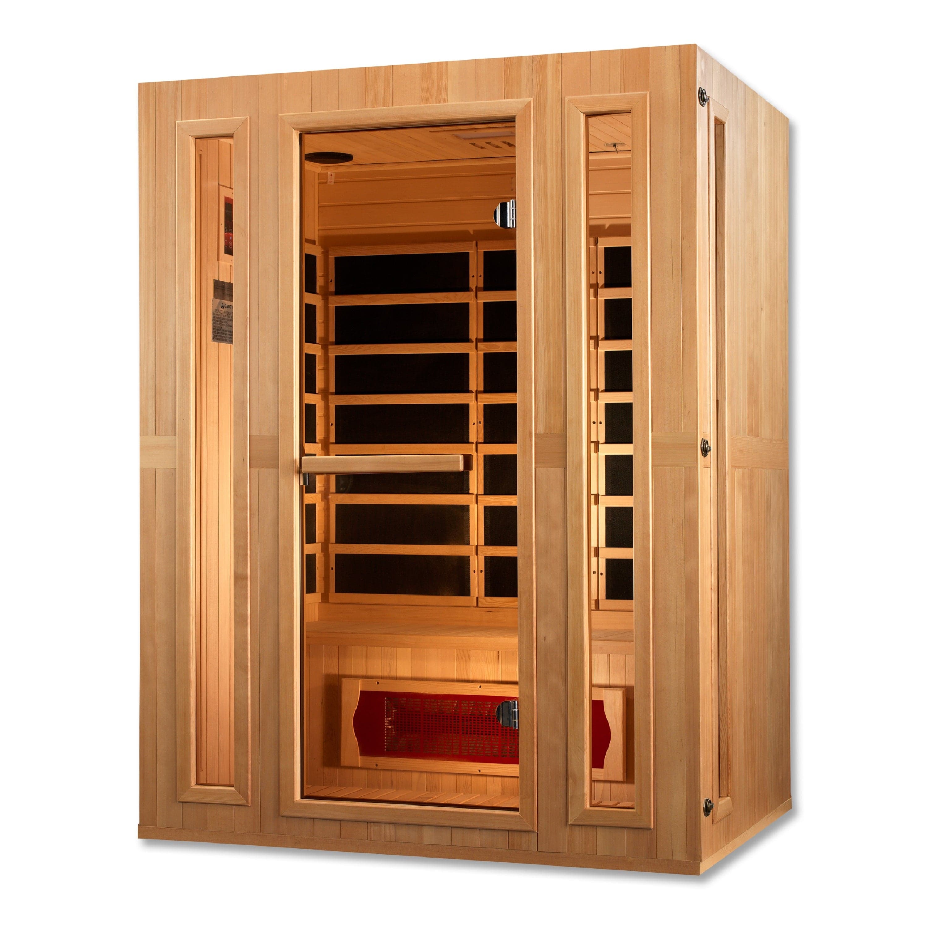 Maxxus Saunas Maxxus 3-Person "Trinity" Dual TechLow EMF FAR Infrared Sauna Canadian Hemlock MX-LS3-01