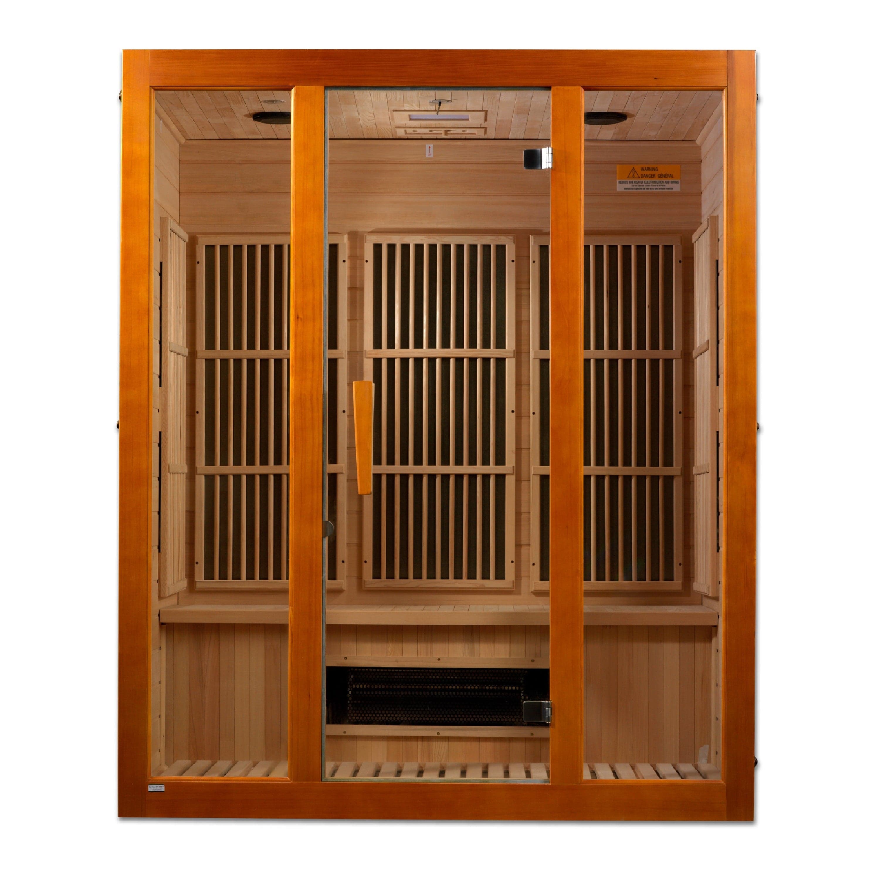 Maxxus Saunas Maxxus "Alpine" Dual Tech 3-Person Low EMF FAR Infrared Sauna Canadian Hemlock MX-J306-02S