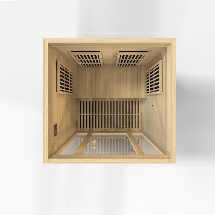 Maxxus Saunas Maxxus Seattle 2-Person Near Zero EMF (Under 2MG) FAR Infrared Sauna Canadian Hemlock MX-J206-01-ZF
