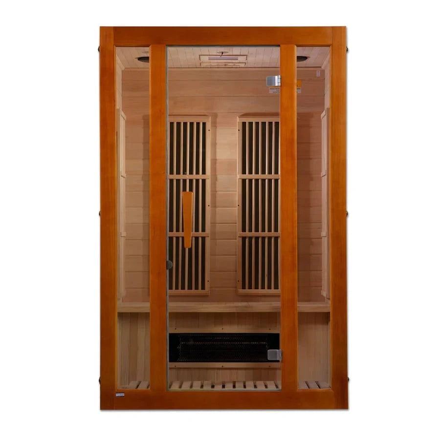Maxxus Saunas Sauna Maxxus 2-Person "Aspen" Dual Tech Low EMF FAR Infrared Sauna Canadian Hemlock MX-J206-02S