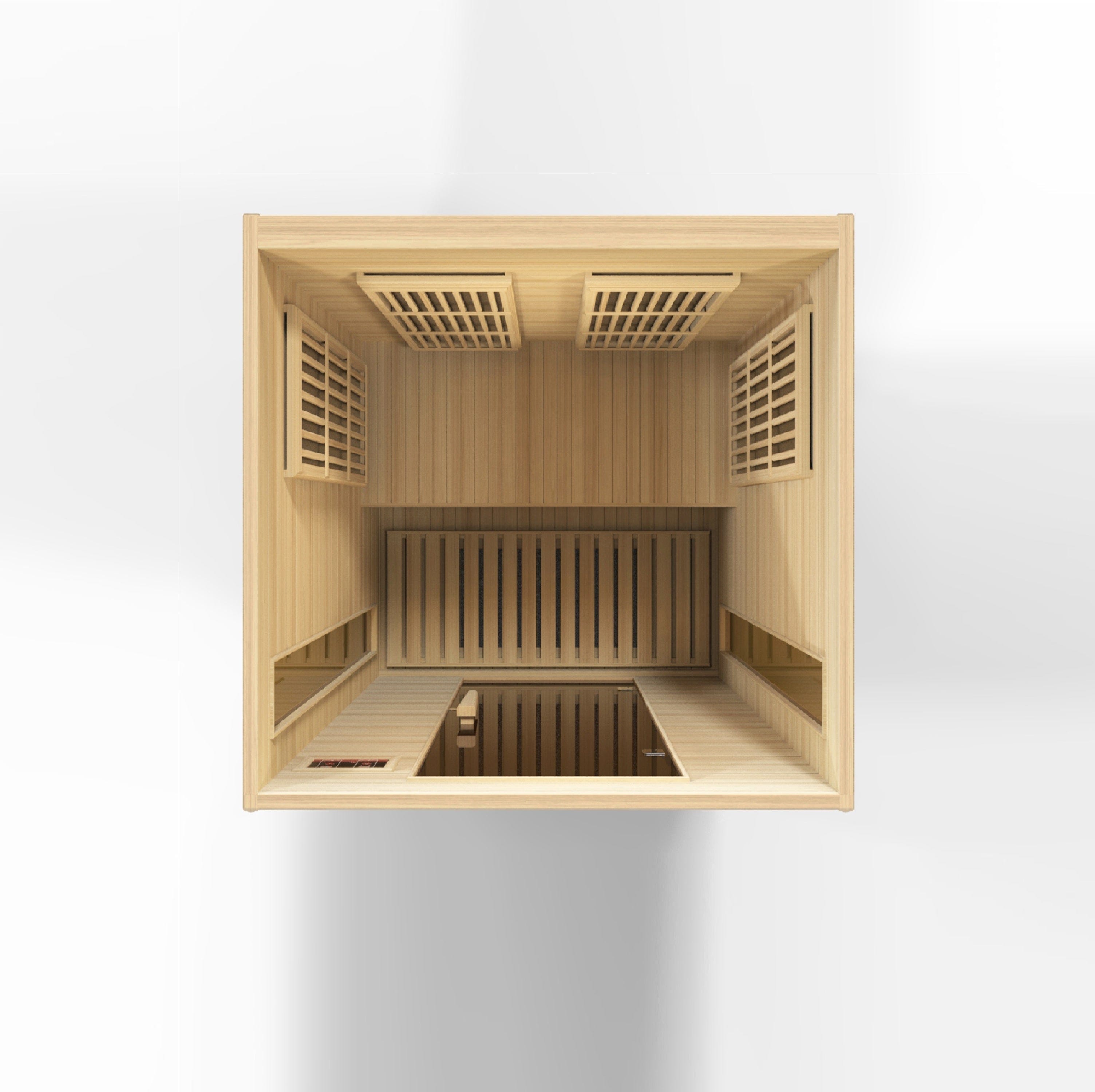 Maxxus Saunas Sauna Maxxus 2-Person Low EMF FAR Infrared Sauna Canadian Hemlock MX-K206-01