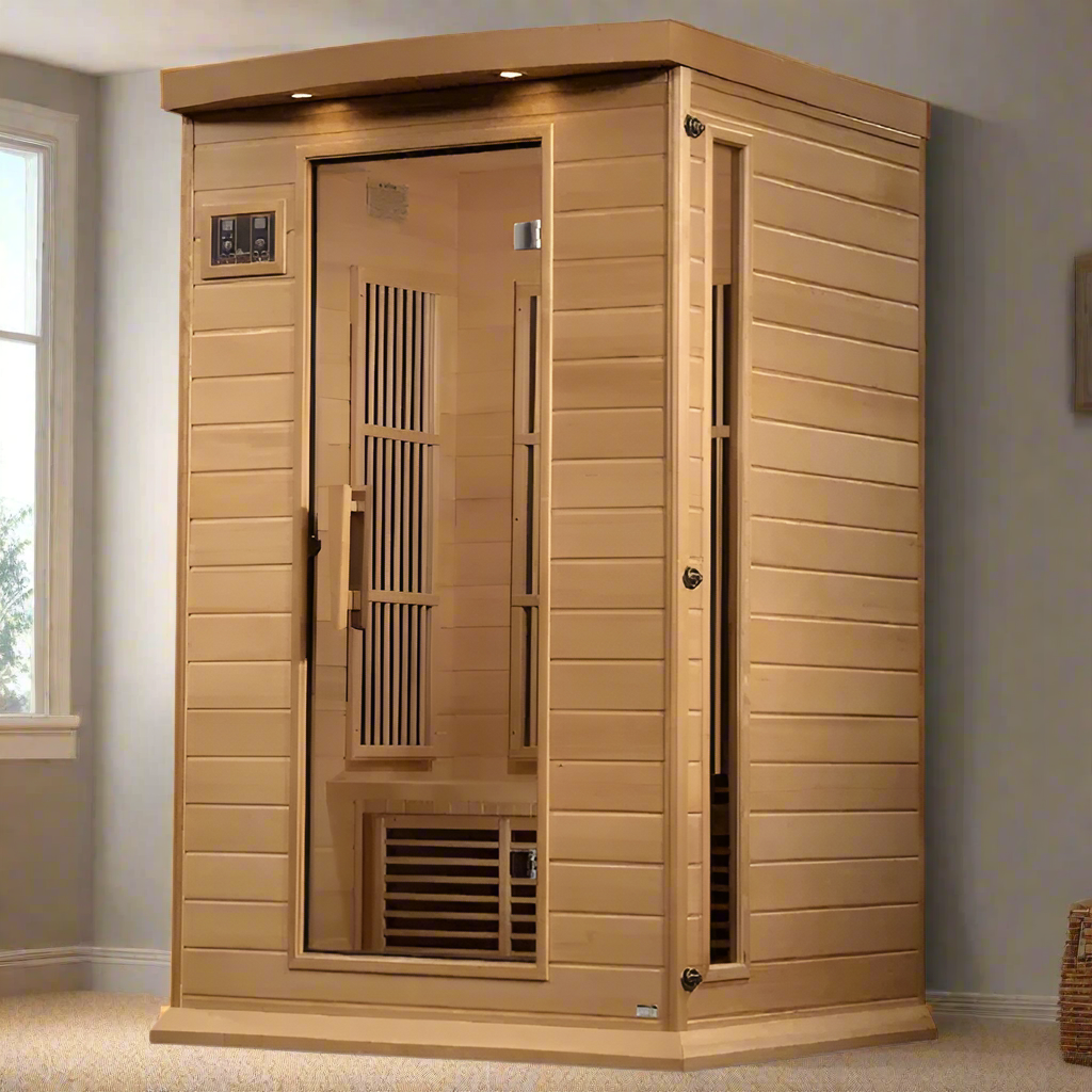 Maxxus Saunas Sauna Maxxus 2-Person Near Zero EMF FAR Infrared Sauna Canadian Hemlock MX-K206-01-ZF