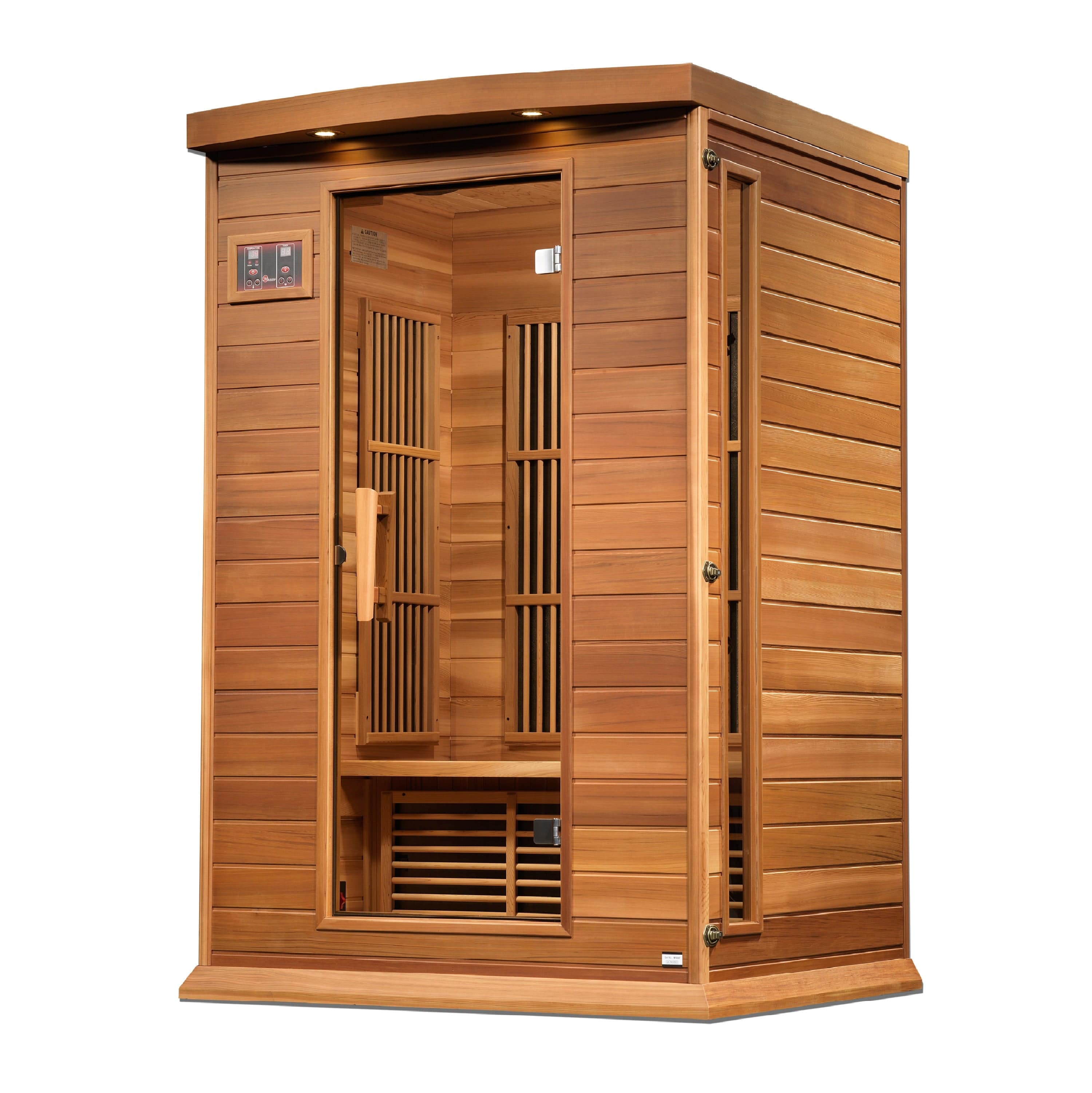 Maxxus Saunas Sauna Maxxus 2-Person Near Zero EMF FAR Infrared Sauna Canadian Red Cedar MX-K206-01-ZF CED