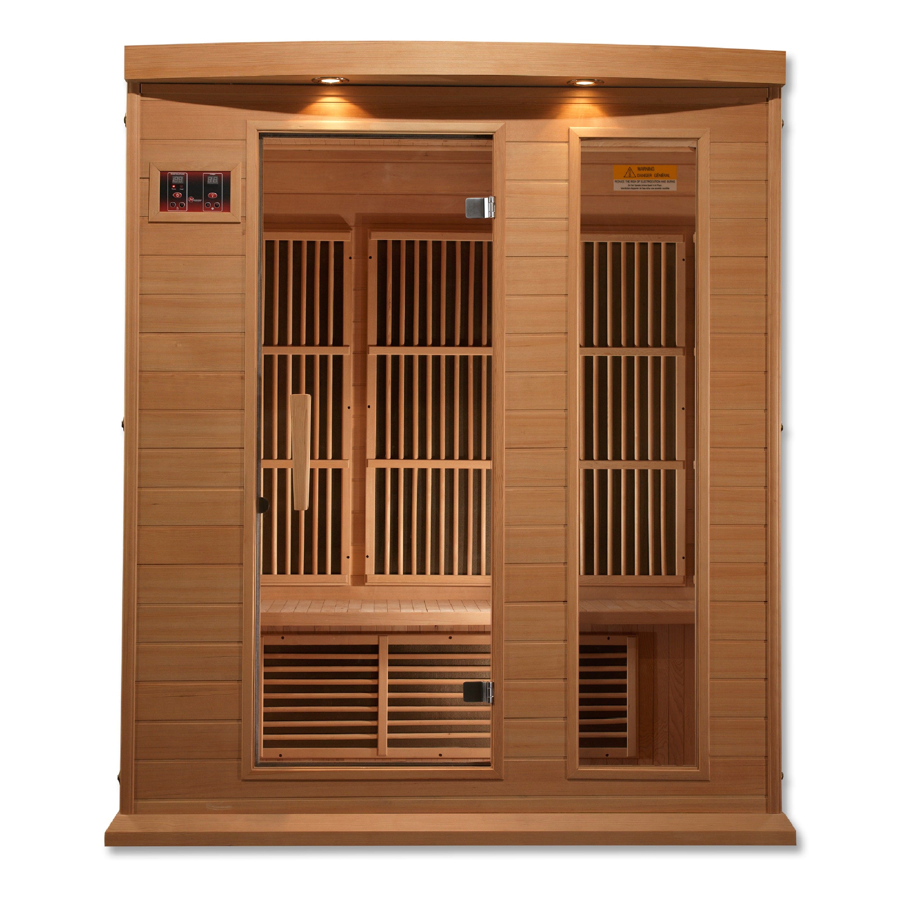 Maxxus Saunas Sauna Maxxus 3-Person Low EMF FAR Infrared Sauna Canadian Hemlock MX-K306-01