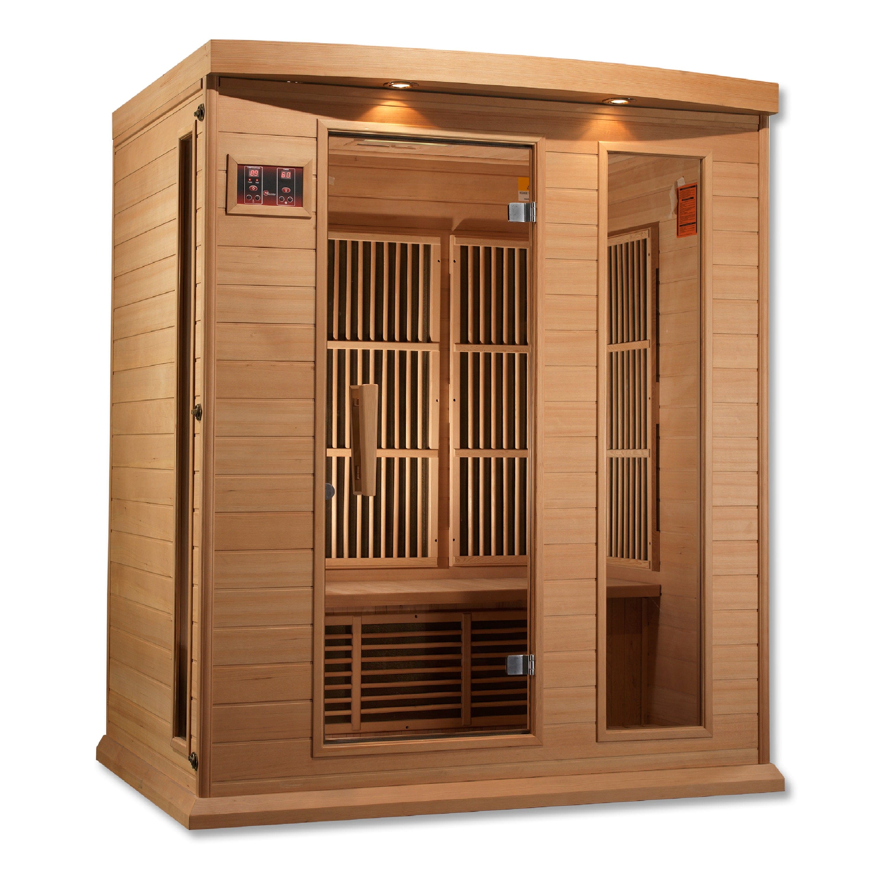 Maxxus Saunas Sauna Maxxus 3-Person Low EMF FAR Infrared Sauna Canadian Hemlock MX-K306-01