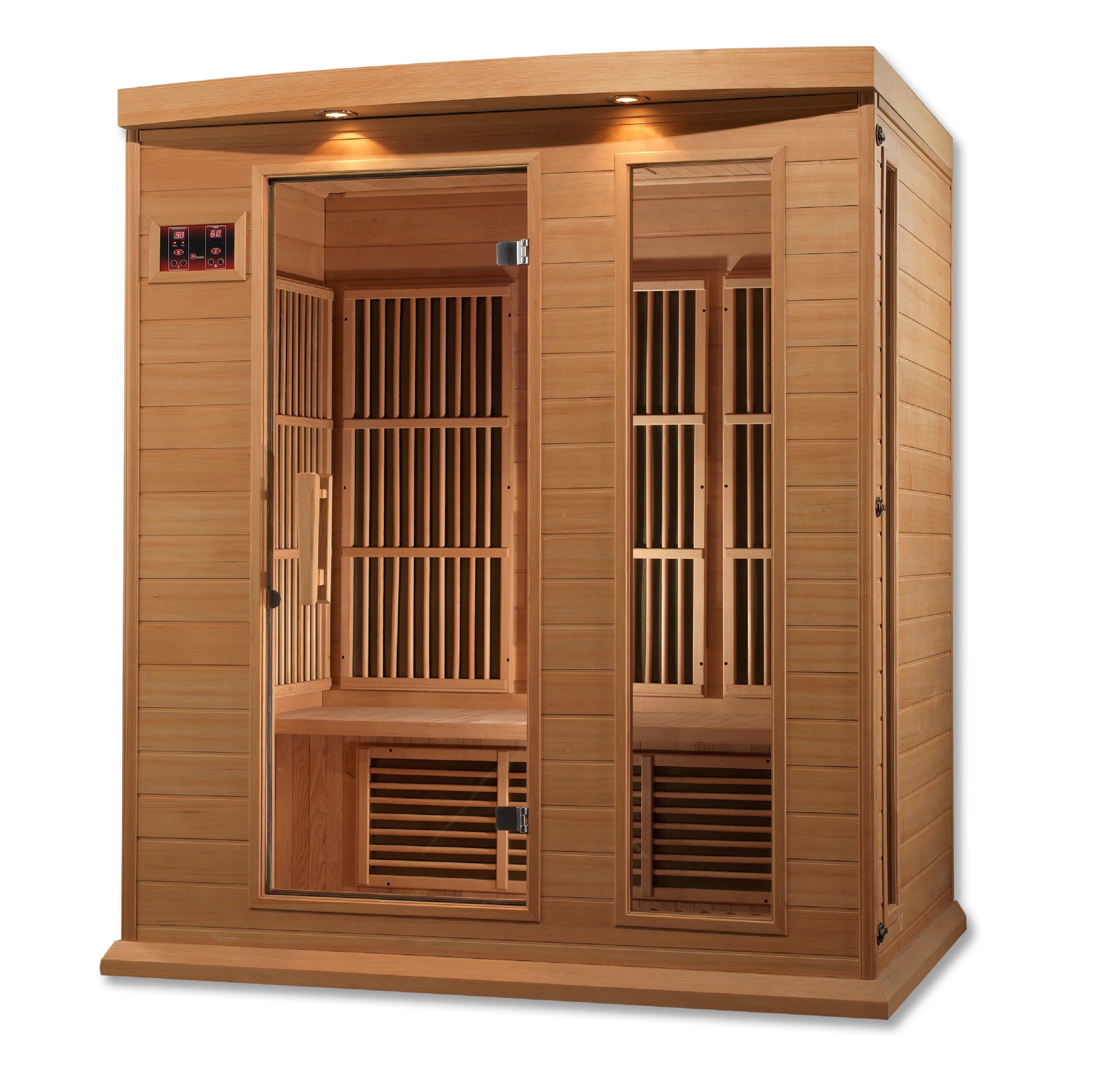 Maxxus Saunas Sauna Maxxus 3-Person Low EMF FAR Infrared Sauna Canadian Hemlock MX-K306-01