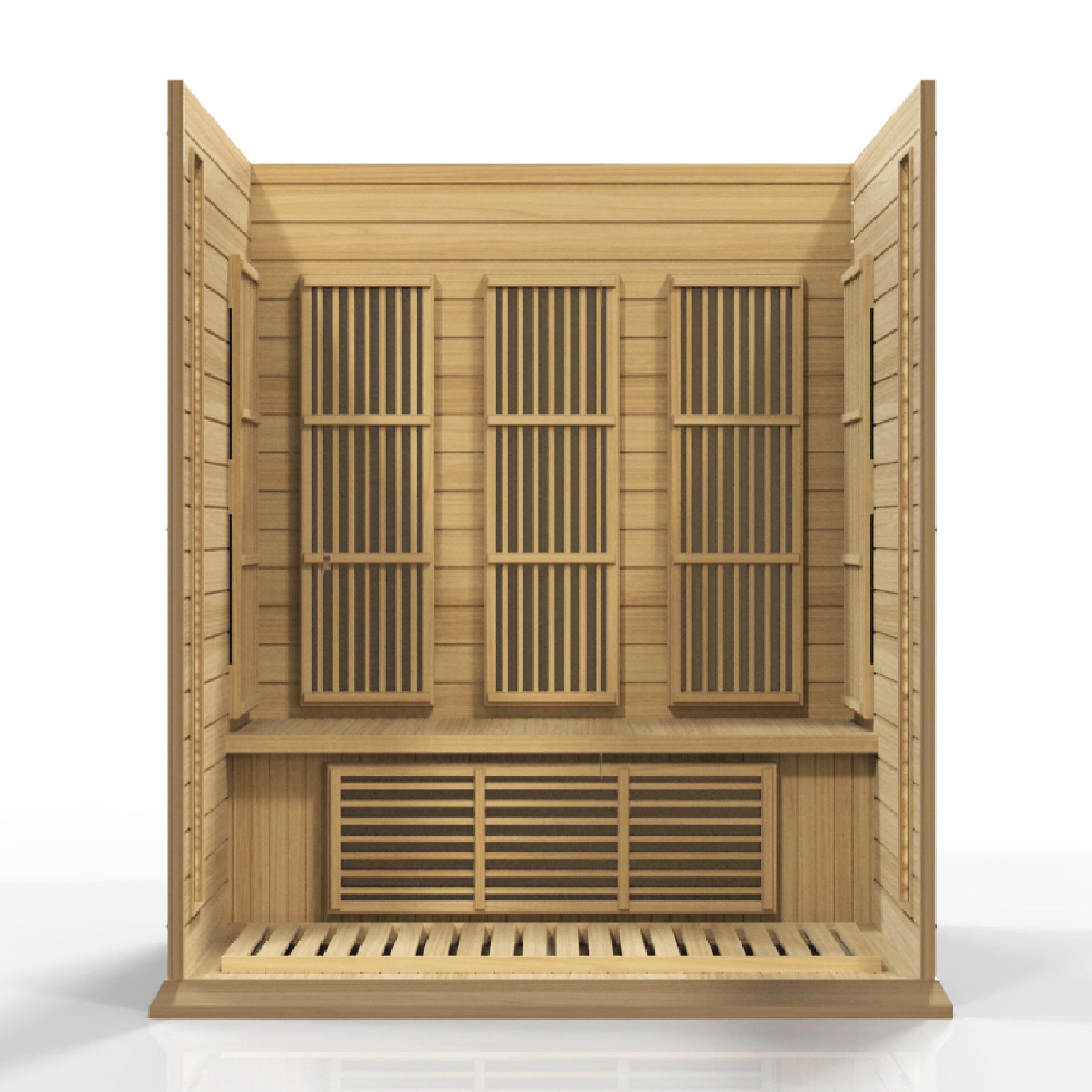 Maxxus Saunas Sauna Maxxus 3-Person Low EMF FAR Infrared Sauna Canadian Hemlock MX-K306-01