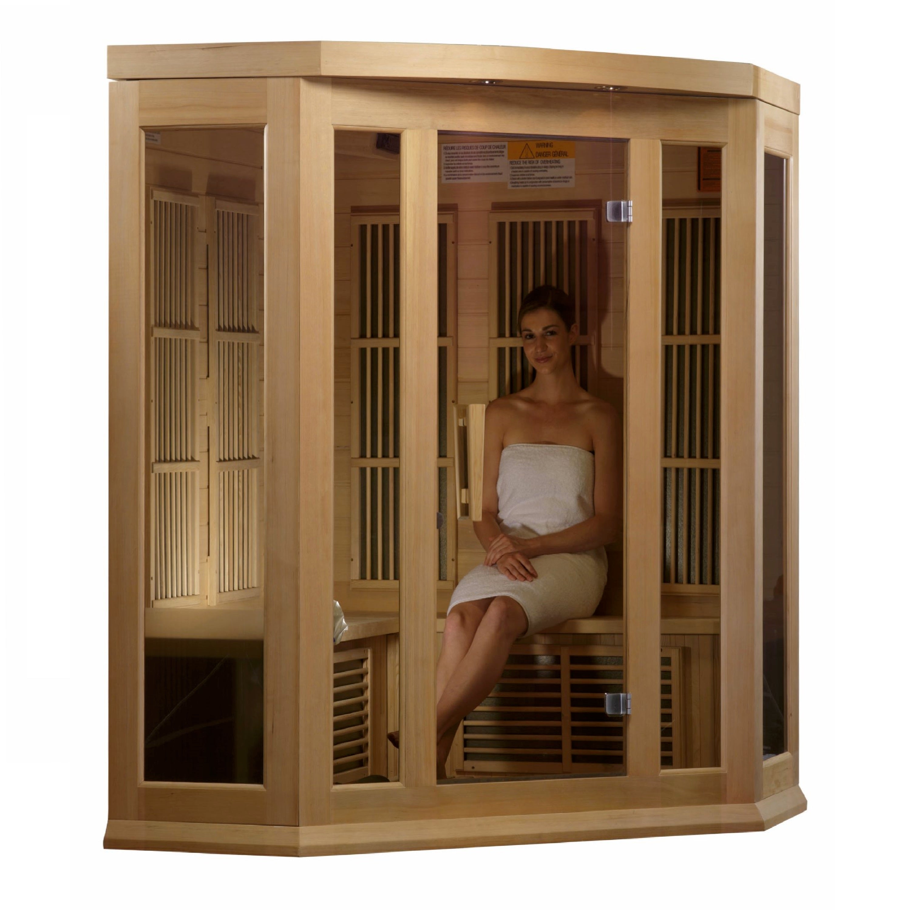 Maxxus Saunas Sauna Maxxus 3-Person Low EMF FAR Infrared Sauna Canadian Hemlock MX-K356-01