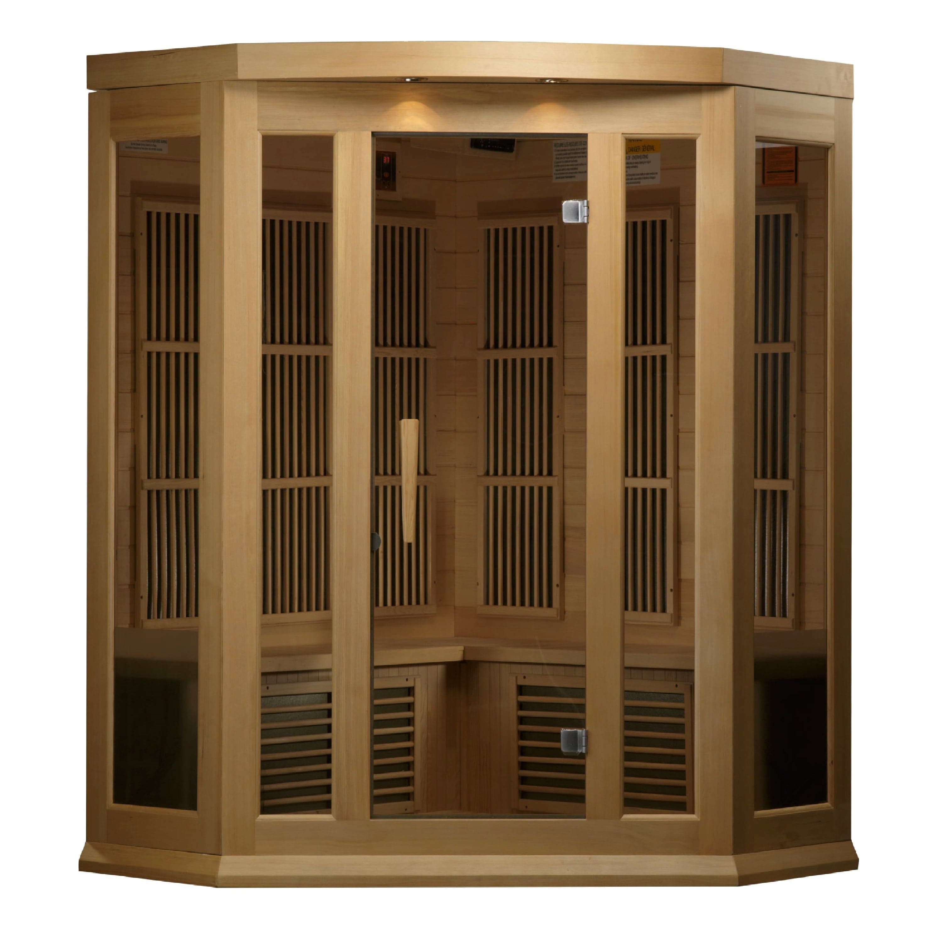 Maxxus Saunas Sauna Maxxus 3-Person Low EMF FAR Infrared Sauna Canadian Hemlock MX-K356-01