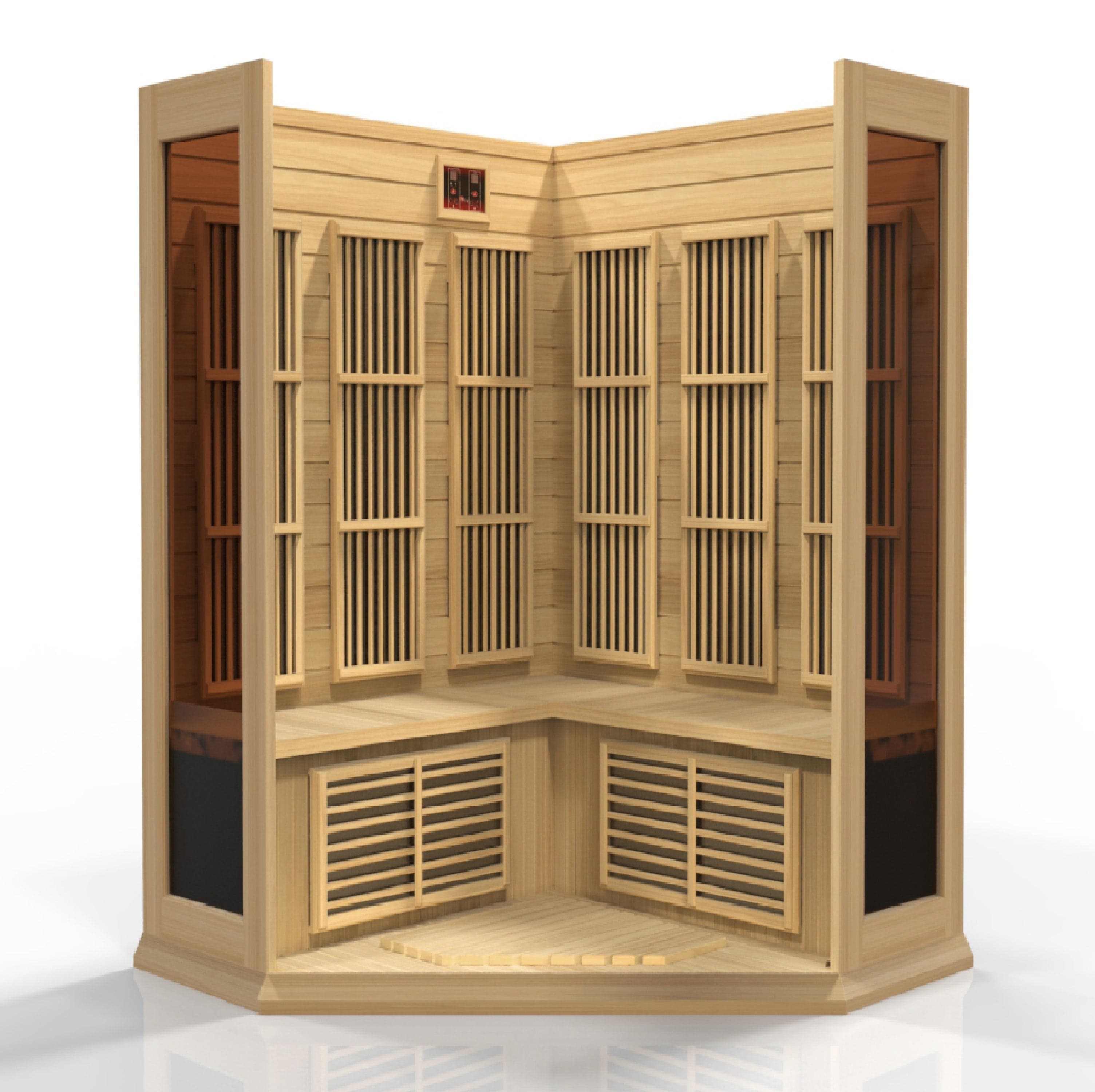 Maxxus Saunas Sauna Maxxus 3-Person Low EMF FAR Infrared Sauna Canadian Hemlock MX-K356-01