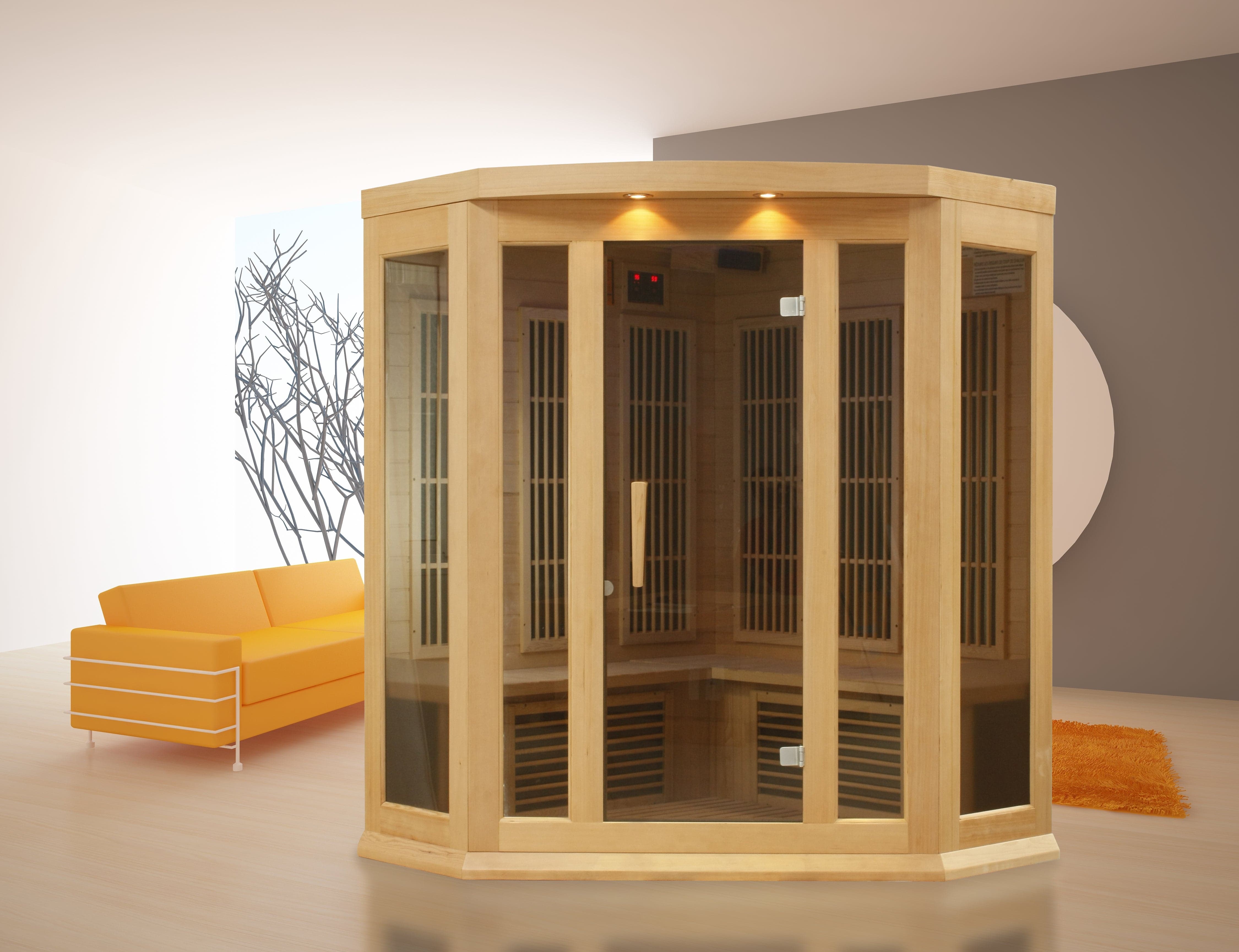 Maxxus Saunas Sauna Maxxus 3-Person Low EMF FAR Infrared Sauna Canadian Hemlock MX-K356-01