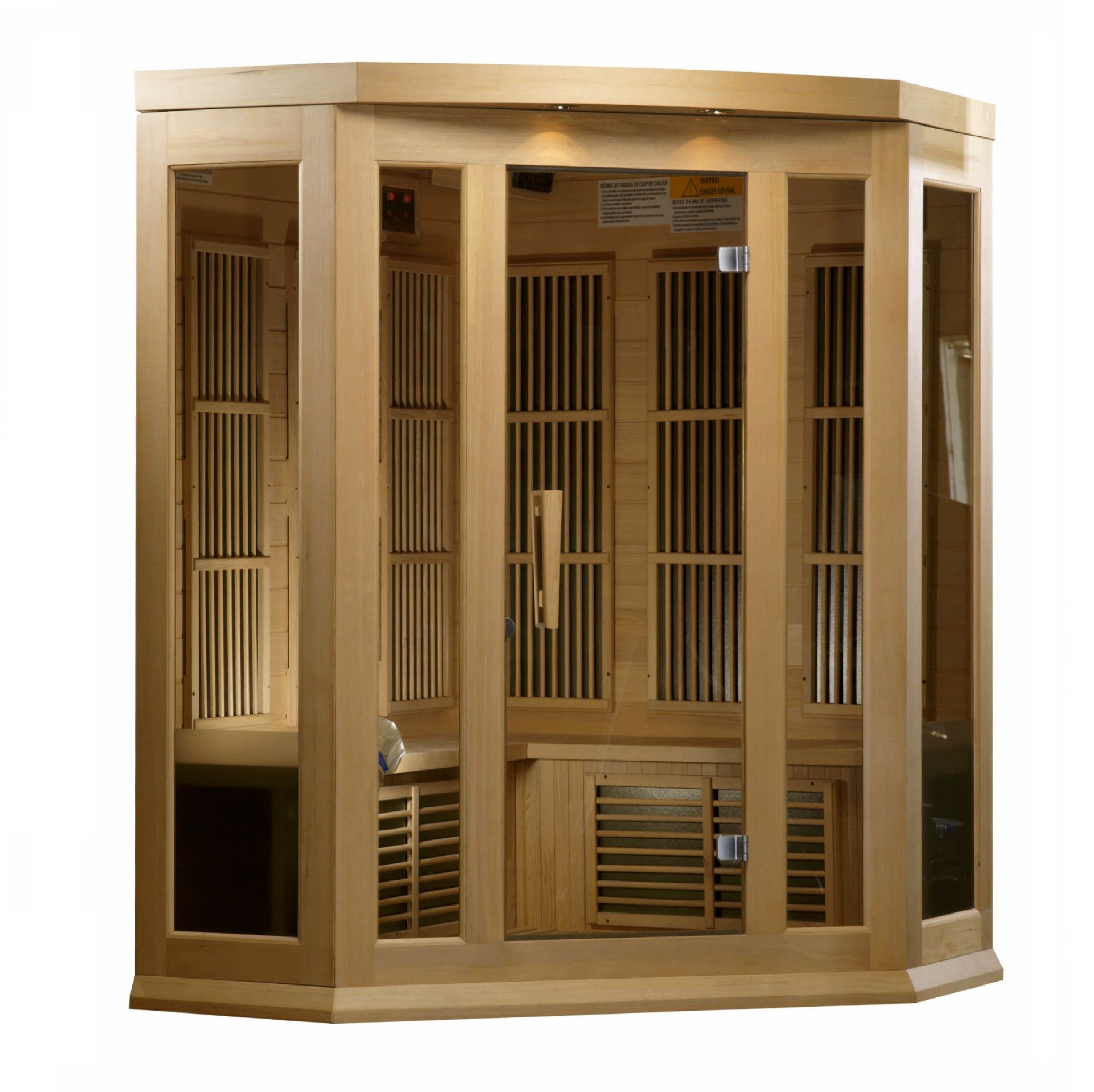 Maxxus Saunas Sauna Maxxus 3-Person Low EMF FAR Infrared Sauna Canadian Hemlock MX-K356-01