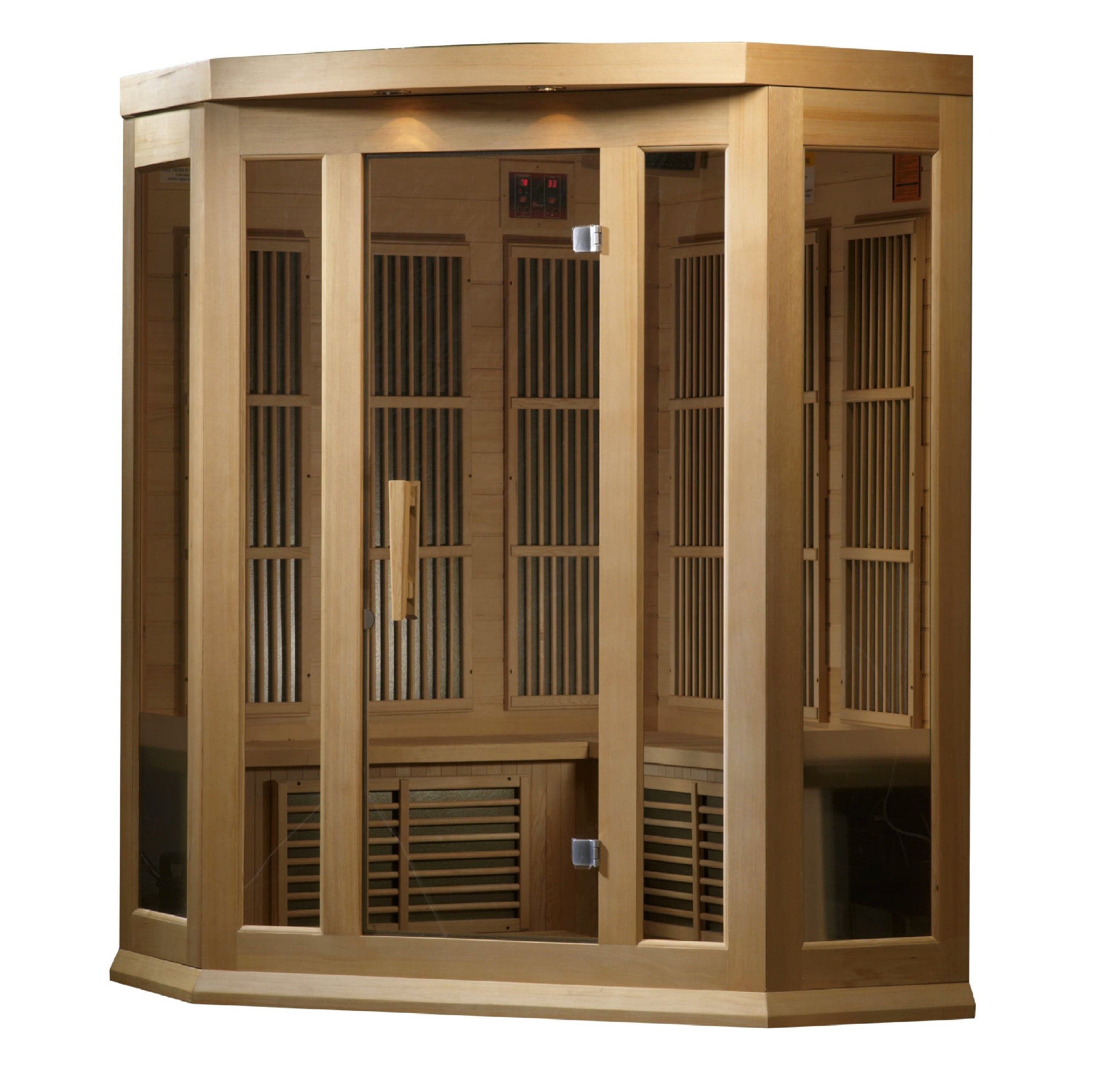 Maxxus Saunas Sauna Maxxus 3-Person Low EMF FAR Infrared Sauna Canadian Hemlock MX-K356-01