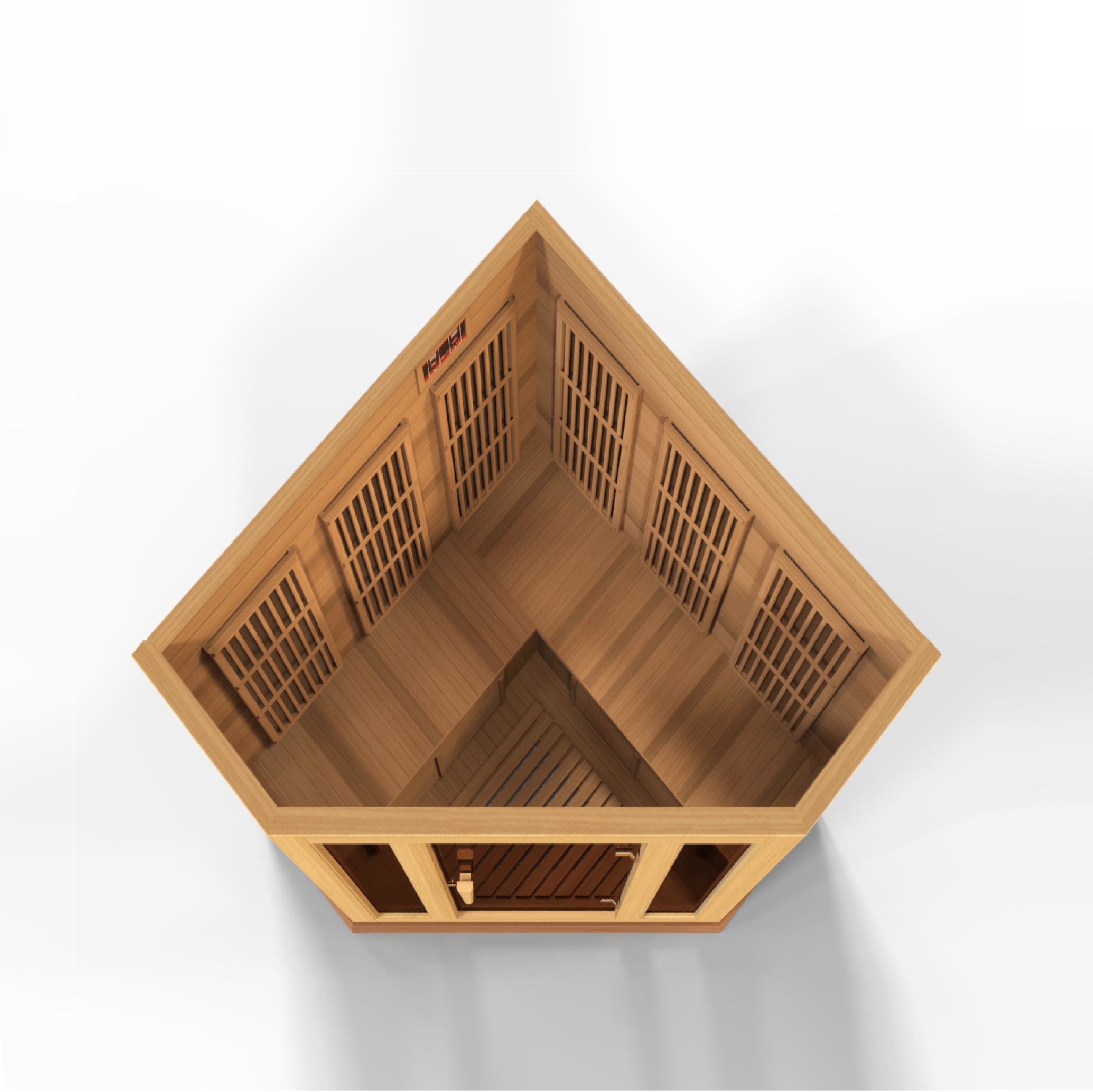 Maxxus Saunas Sauna Maxxus 3-Person Low EMF FAR Infrared Sauna Canadian Red Cedar MX-K356-01