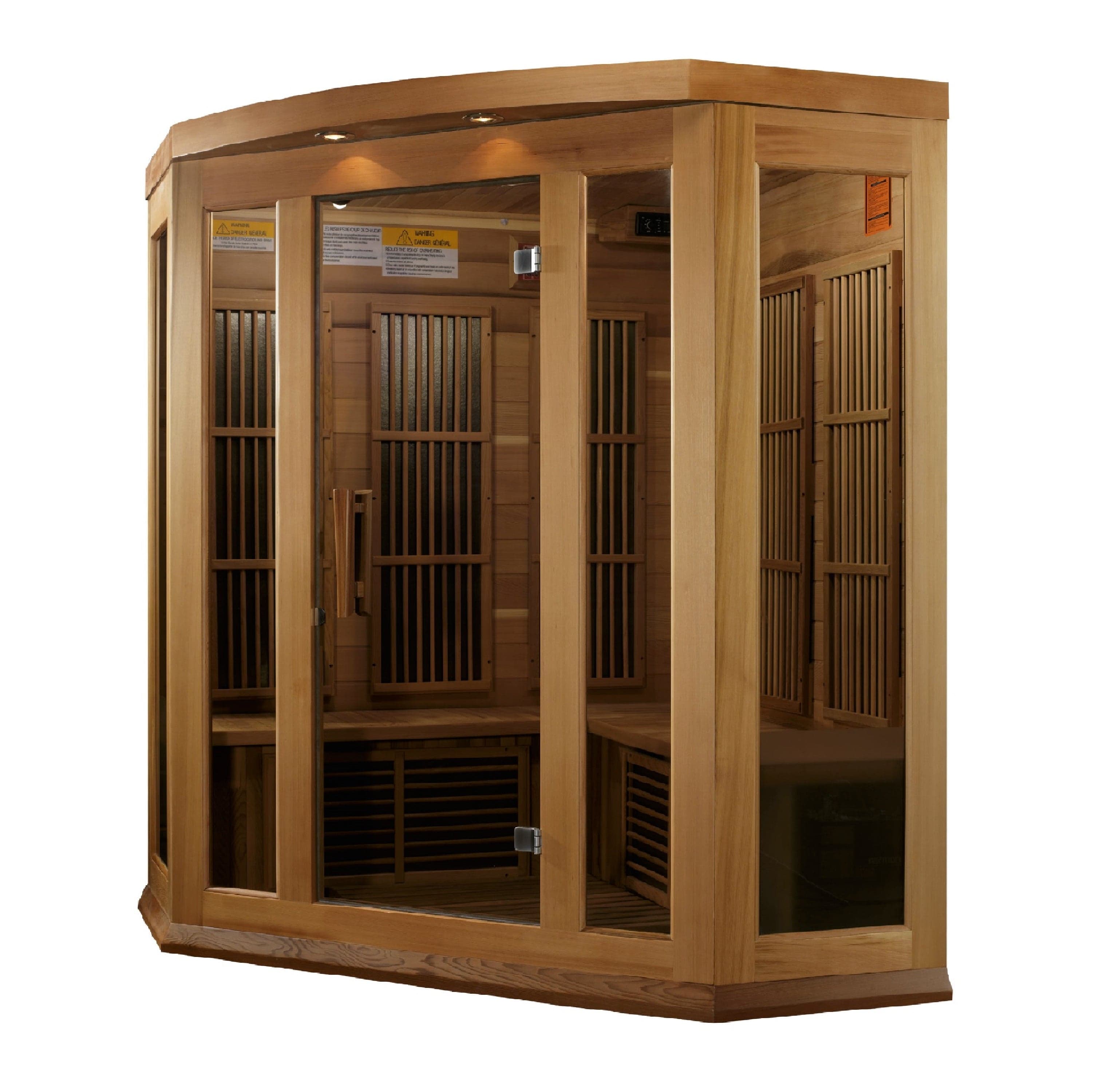 Maxxus Saunas Sauna Maxxus 3-Person Low EMF FAR Infrared Sauna Canadian Red Cedar MX-K356-01