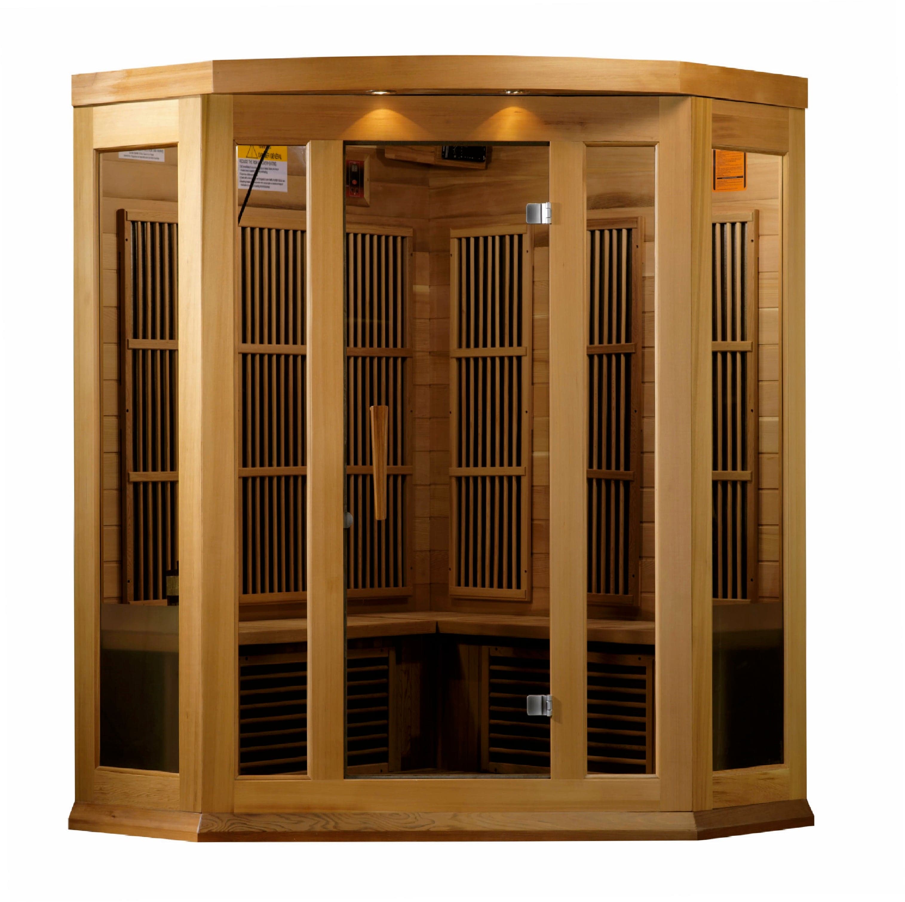 Maxxus Saunas Sauna Maxxus 3-Person Low EMF FAR Infrared Sauna Canadian Red Cedar MX-K356-01