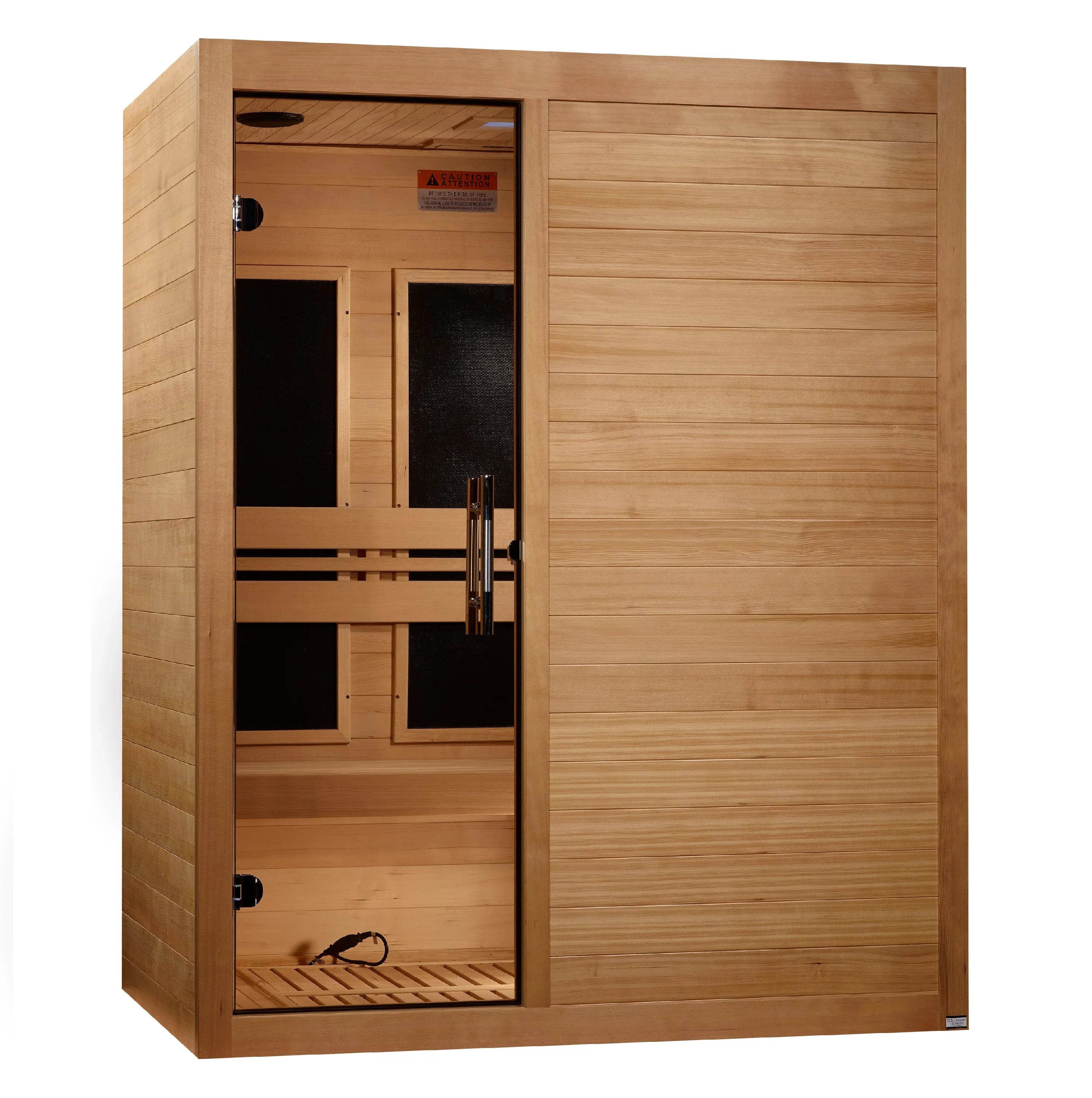 Maxxus Saunas Sauna Maxxus 3-Person S-Line Low EMF FAR Infrared Sauna - Canadian Hemlock MX-S306-01
