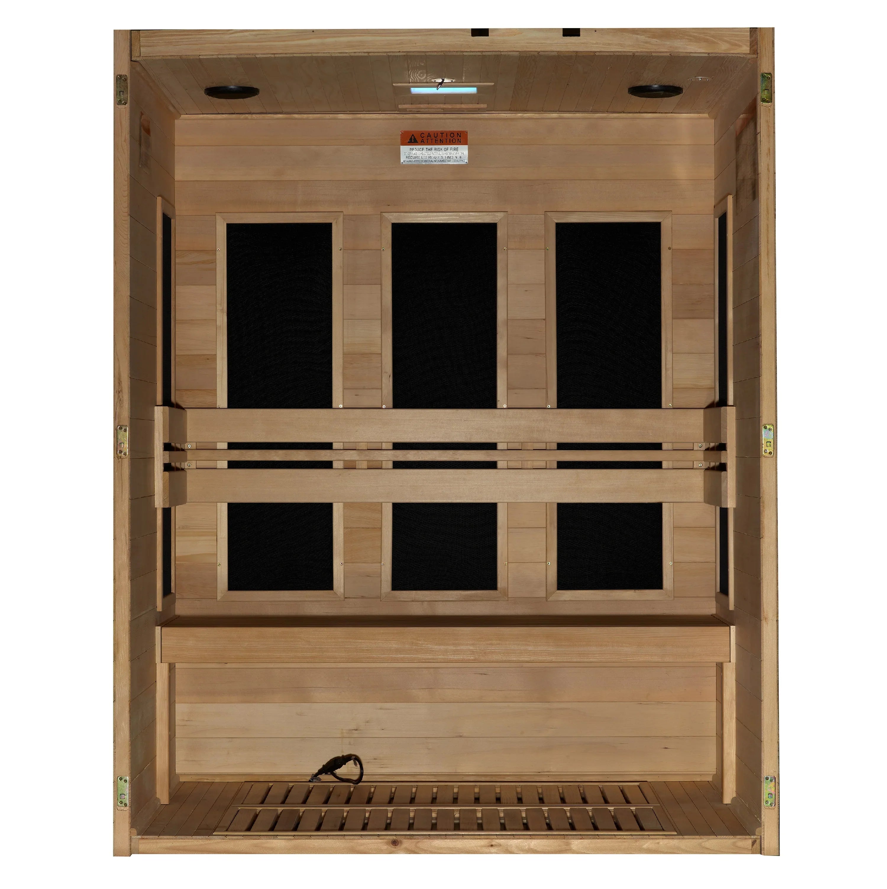 Maxxus Saunas Sauna Maxxus 3-Person S-Line Low EMF FAR Infrared Sauna - Canadian Hemlock MX-S306-01