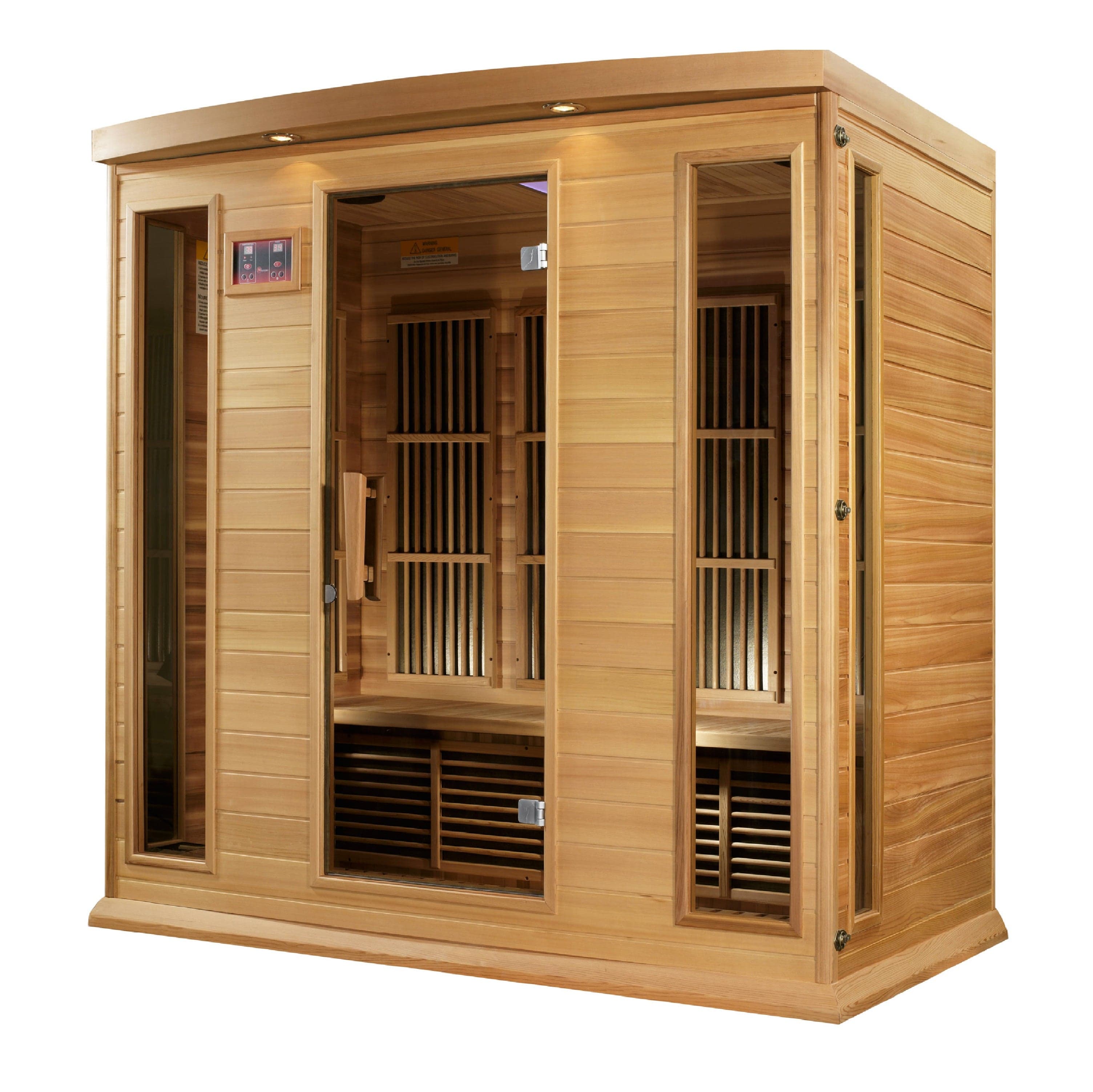 Maxxus Saunas Sauna Maxxus 4-Person Low EMF FAR Infrared Sauna Canadian Red Cedar MX-K406-01 CED