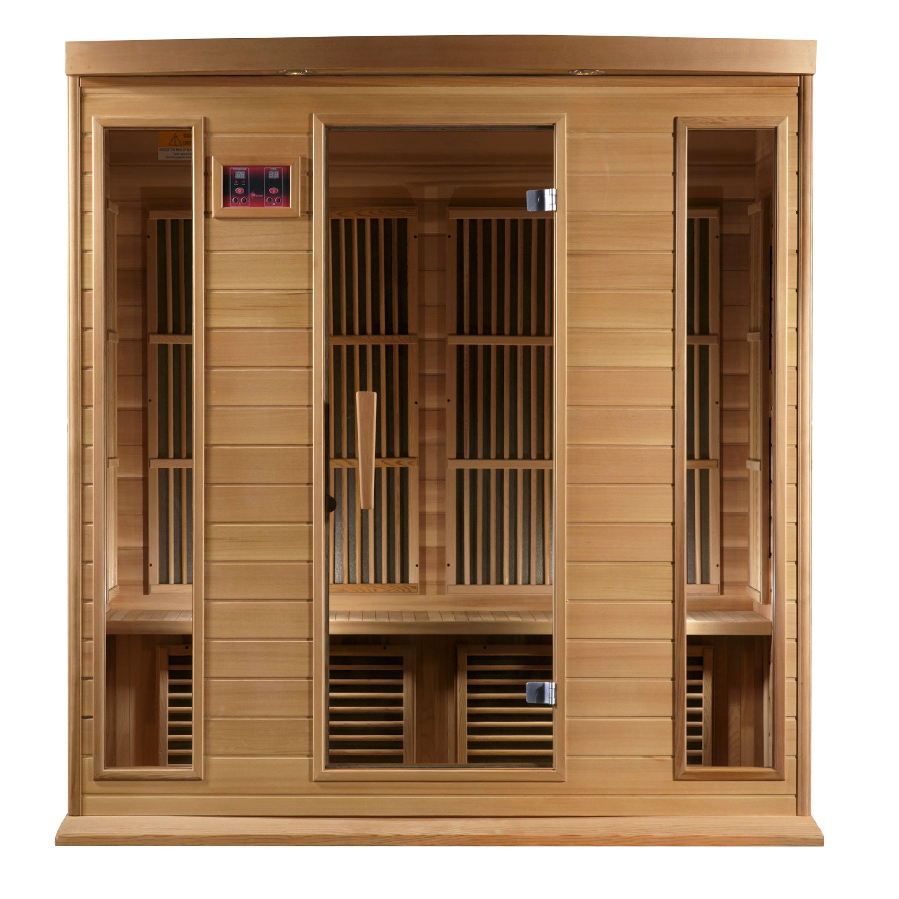 Maxxus Saunas Sauna Maxxus 4-Person Low EMF FAR Infrared Sauna Canadian Red Cedar MX-K406-01 CED