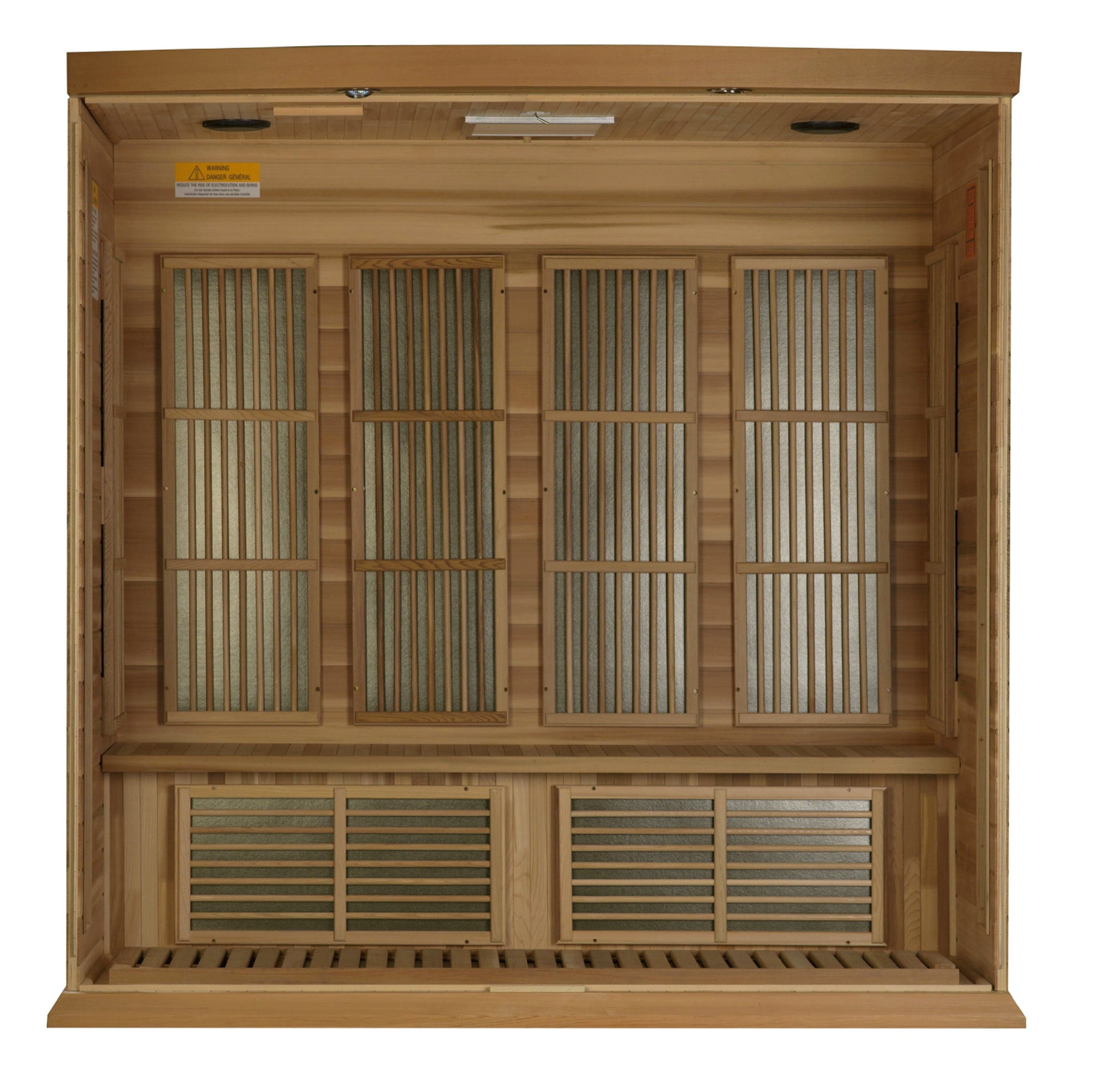 Maxxus Saunas Sauna Maxxus 4-Person Low EMF FAR Infrared Sauna Canadian Red Cedar MX-K406-01 CED