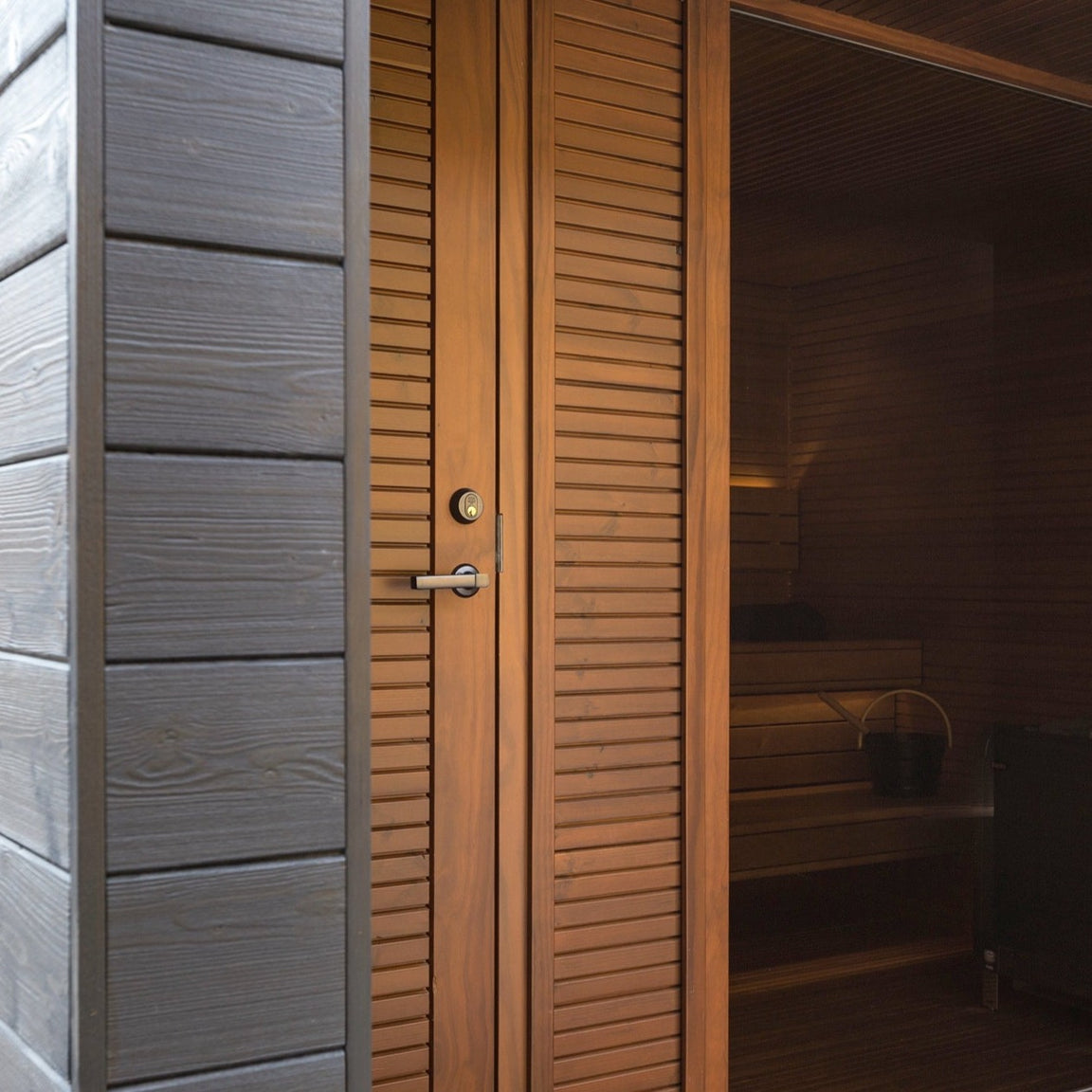 Auroom Natura Modern Outdoor Sauna with Changing Room